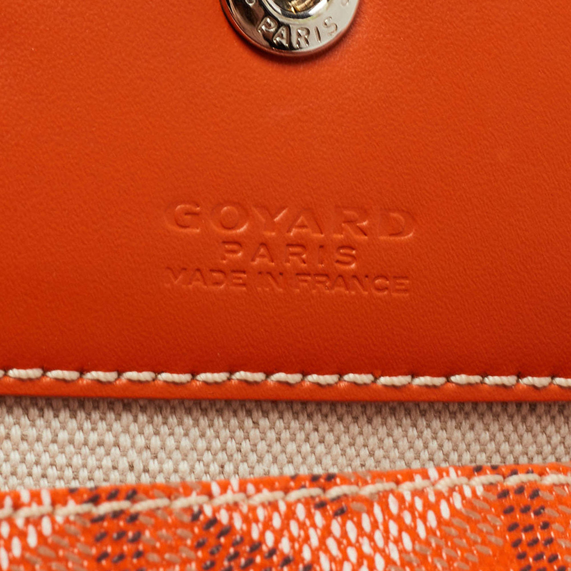 Goyard Saint Louis Tote GM Orange in Canvas/Calfskin with Palladium-tone -  US