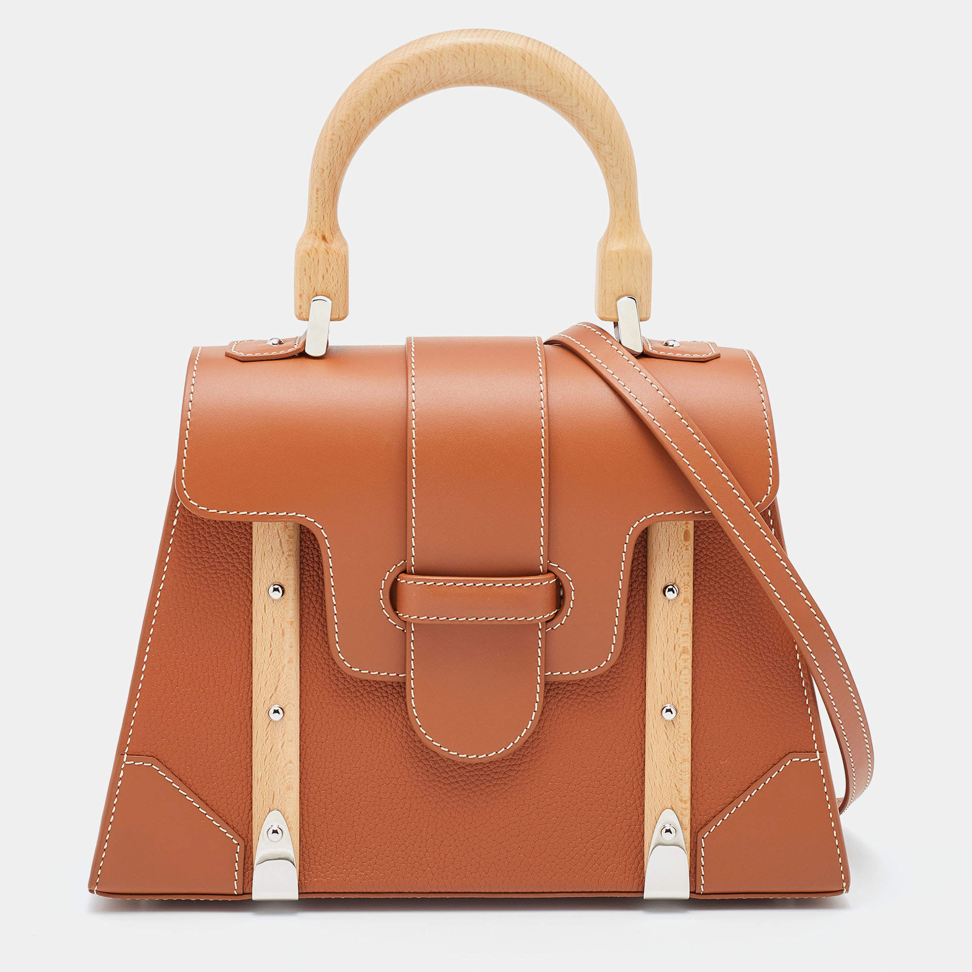 Goyard Tan Leather PM Saigon Top Handle Bag