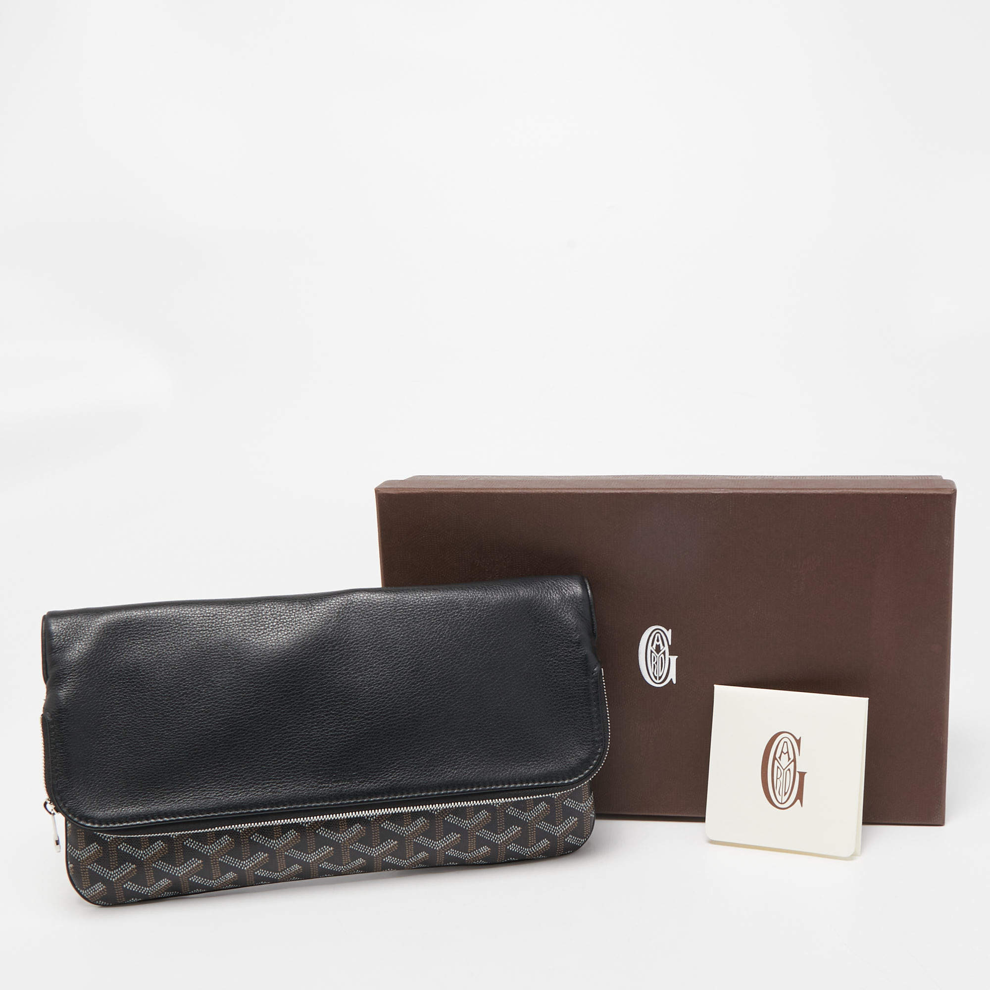 Sénat leather clutch bag Goyard Black in Leather - 29930565