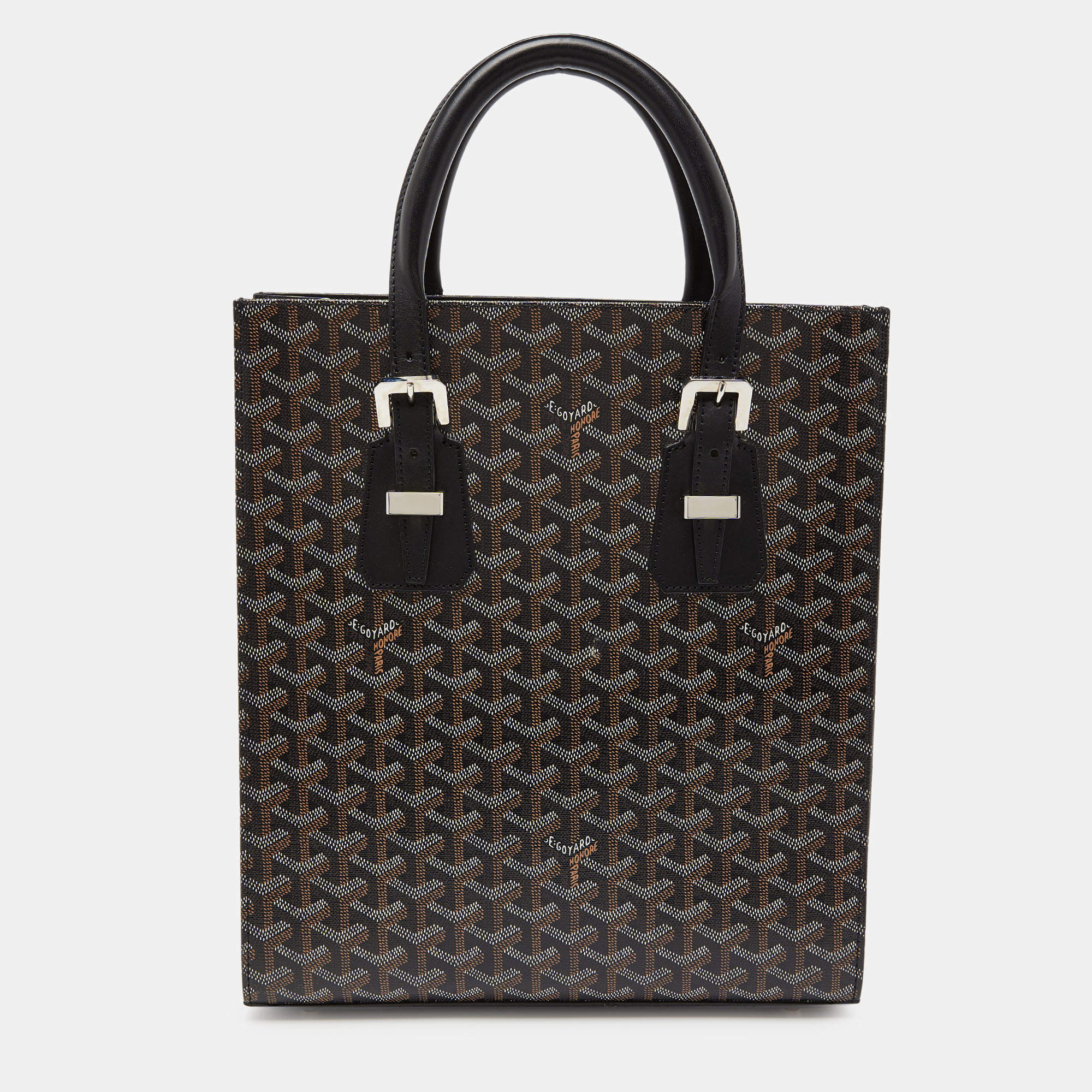 Goyard Black Goyardine Coated Canvas and Leather Comores PM Tote