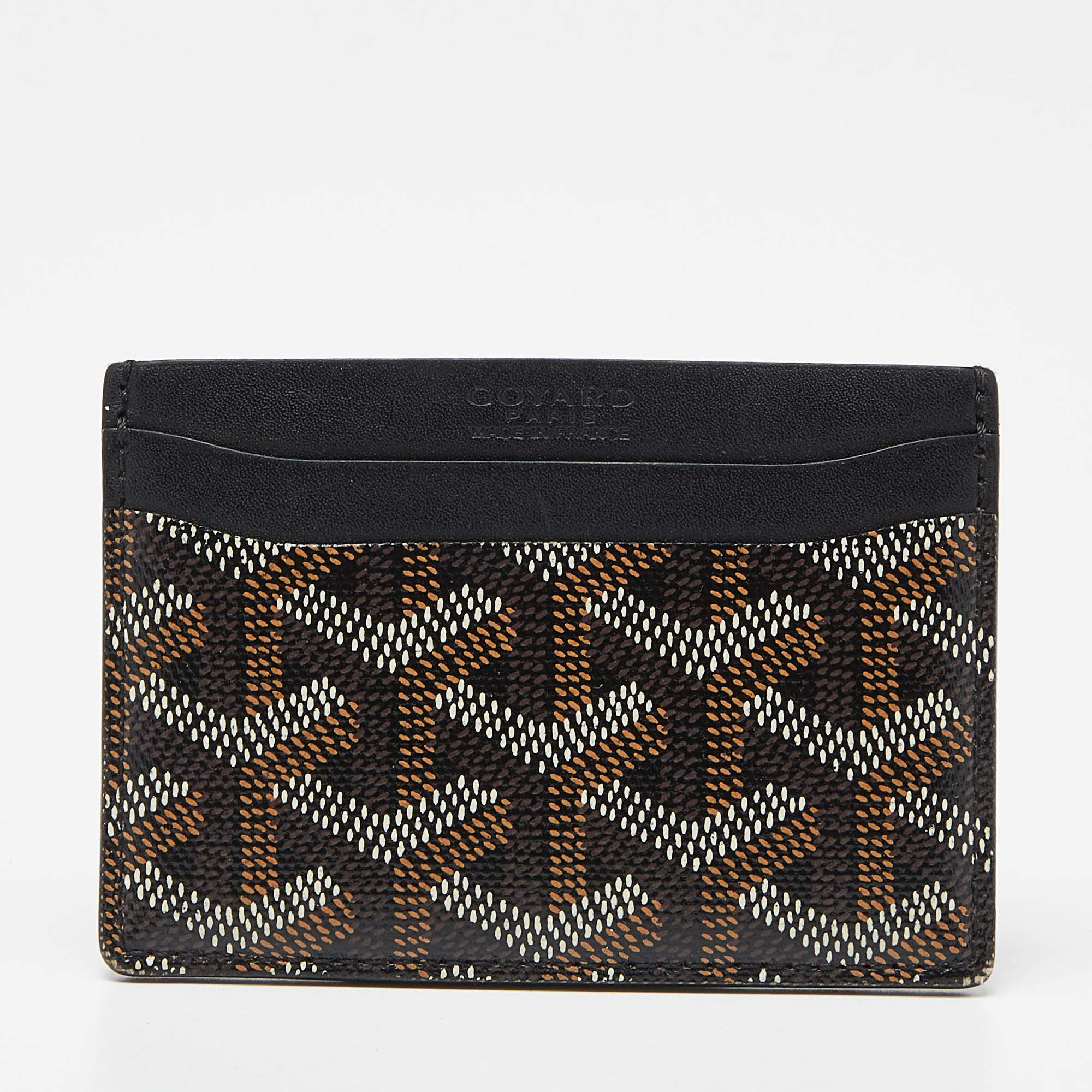 Goyard Black Goyardine Coated Canvas and Leather Saint Sulpice Card Holder