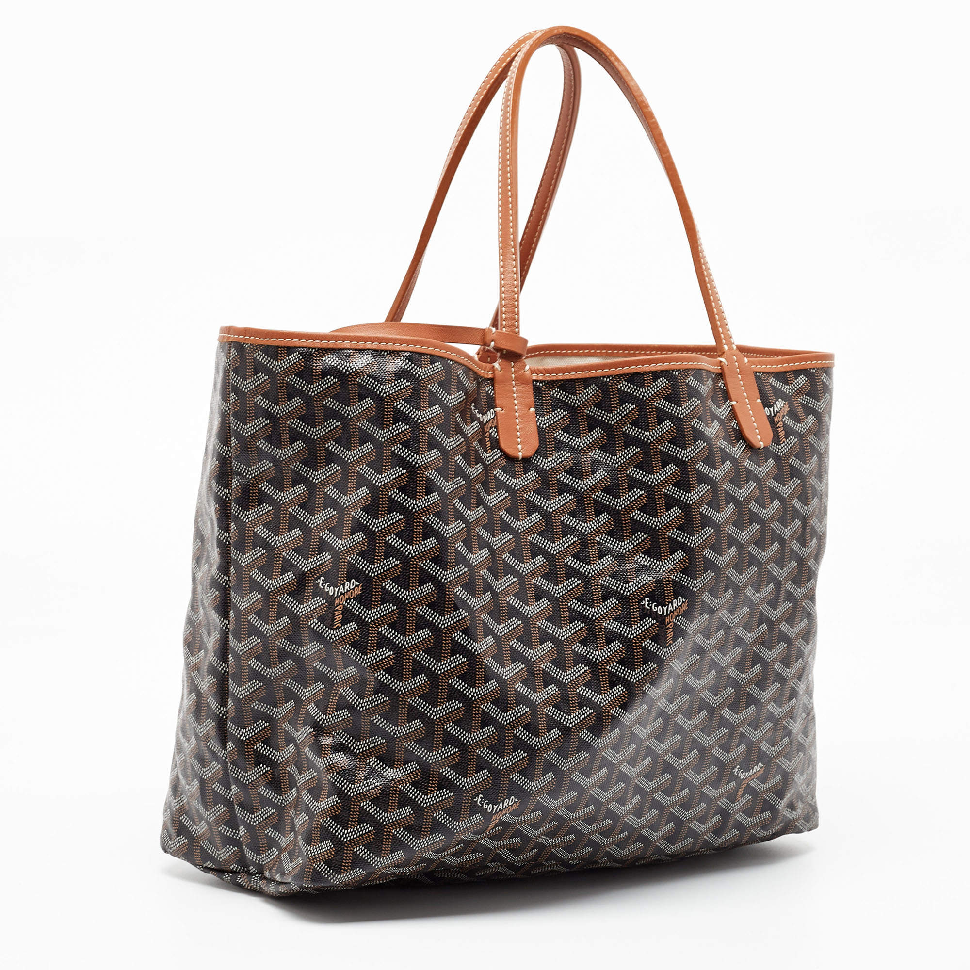 Goyard Brown Goyardine Coated Canvas and Leather Saint Louis PM Tote Goyard