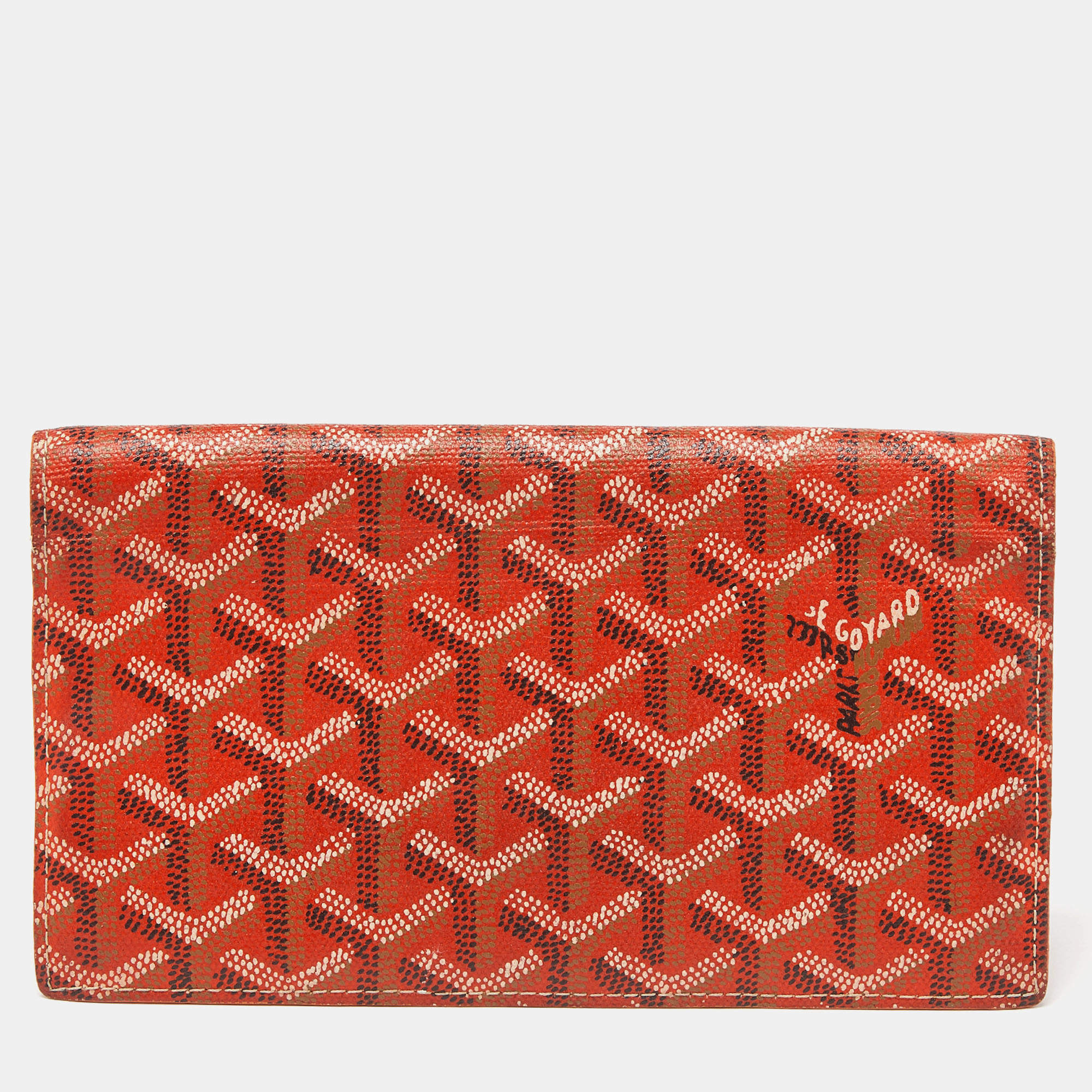Goyard Orange Goyardine Coated Canvas and Leather Richelieu Wallet