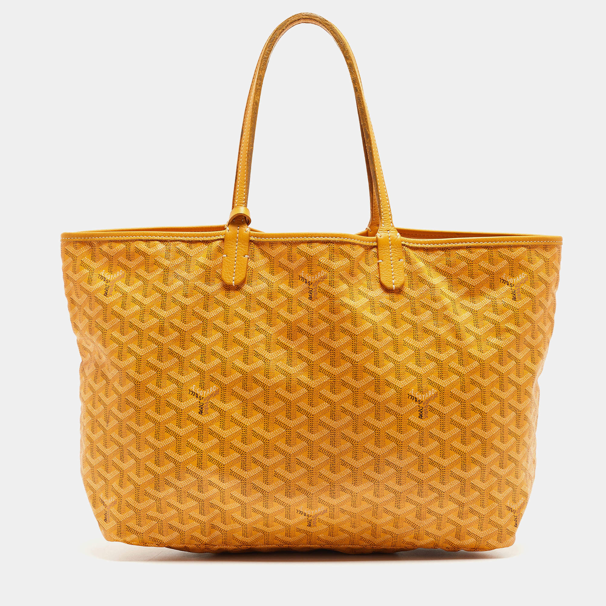 Goyard Yellow Goyardine Coated Canvas and Leather Saint Louis PM Tote