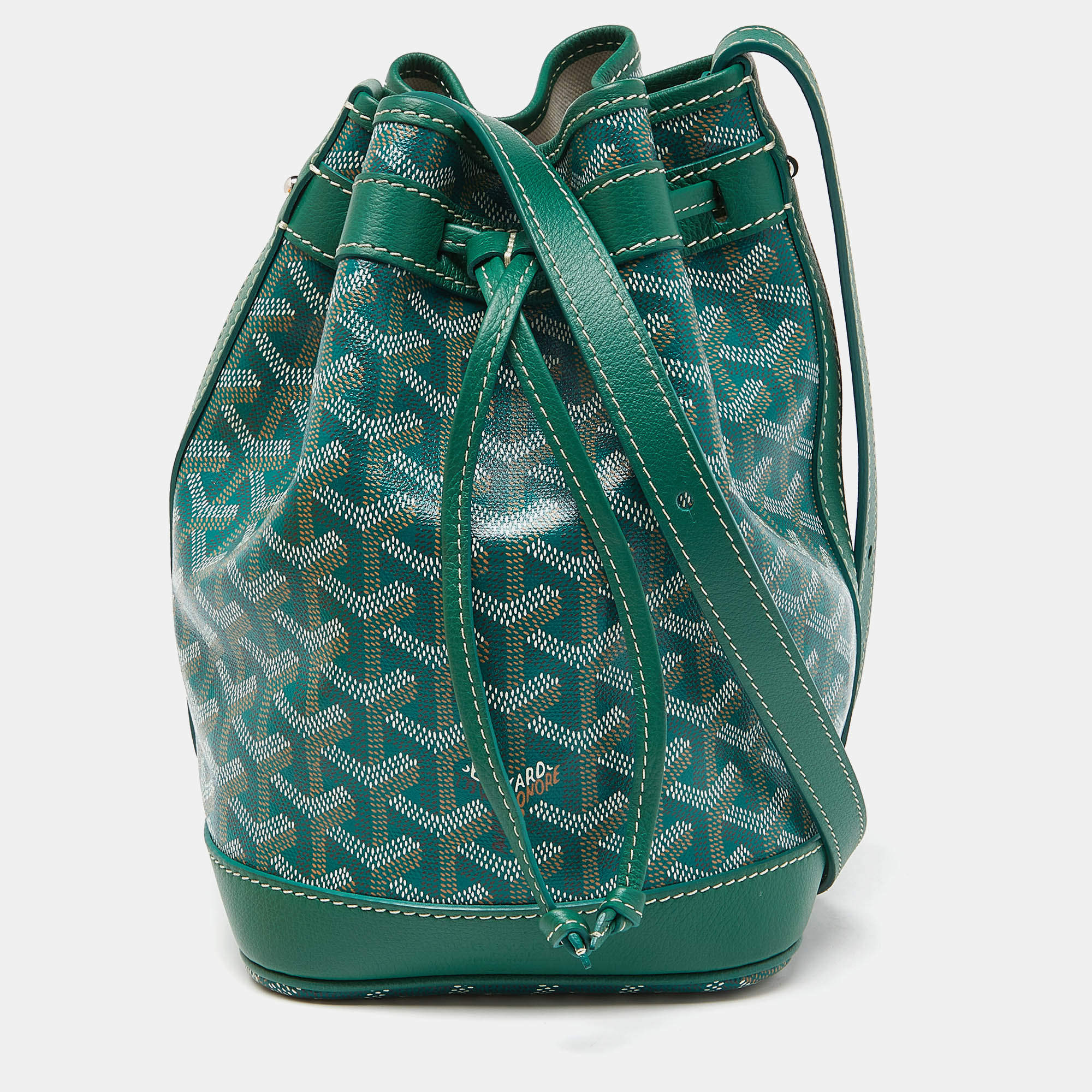 Goyard Green Goyardine Coated Canvas and Leather Petit Flot Bucket Bag