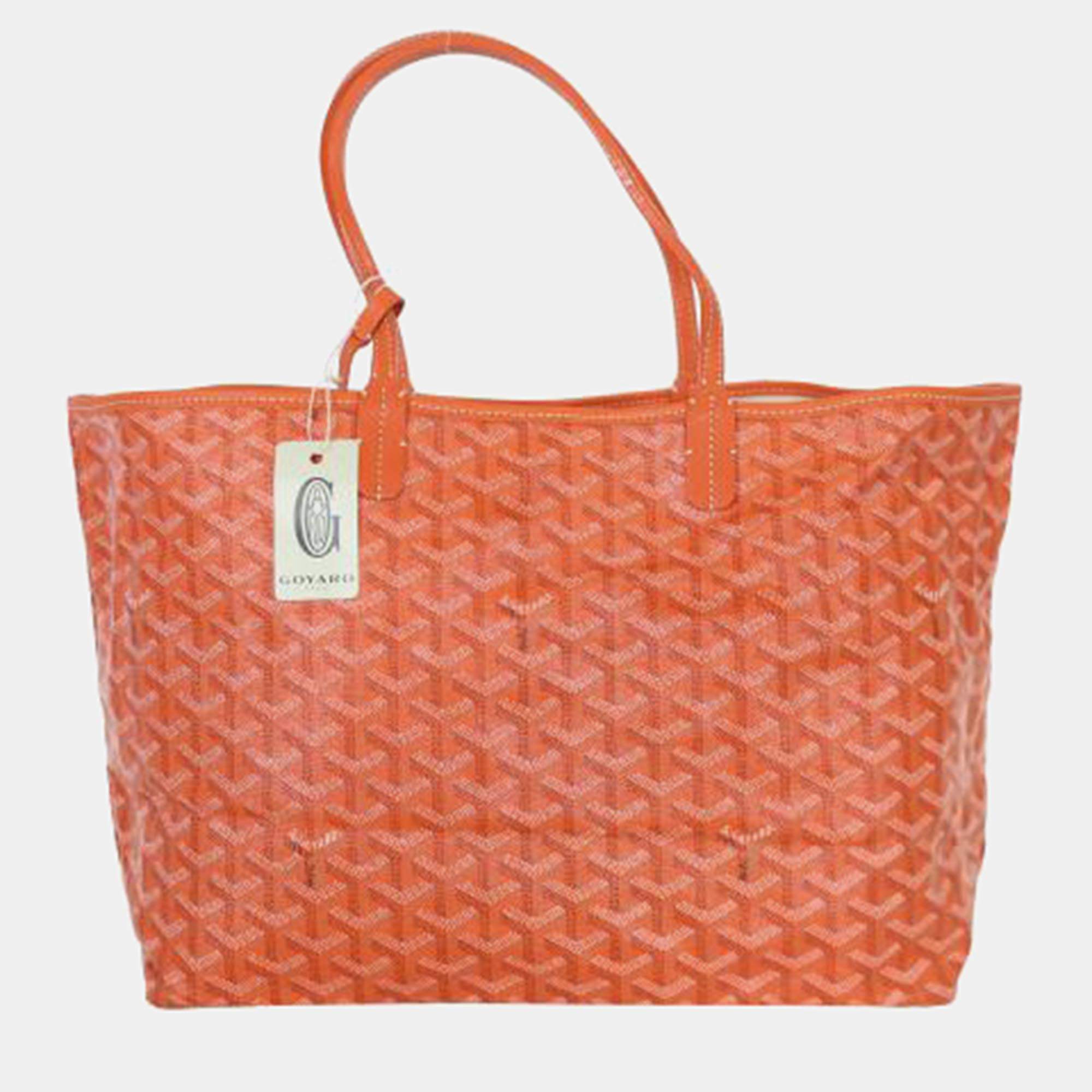 Pre Owned Goyard Orange St. Louis PM Tote Bag
