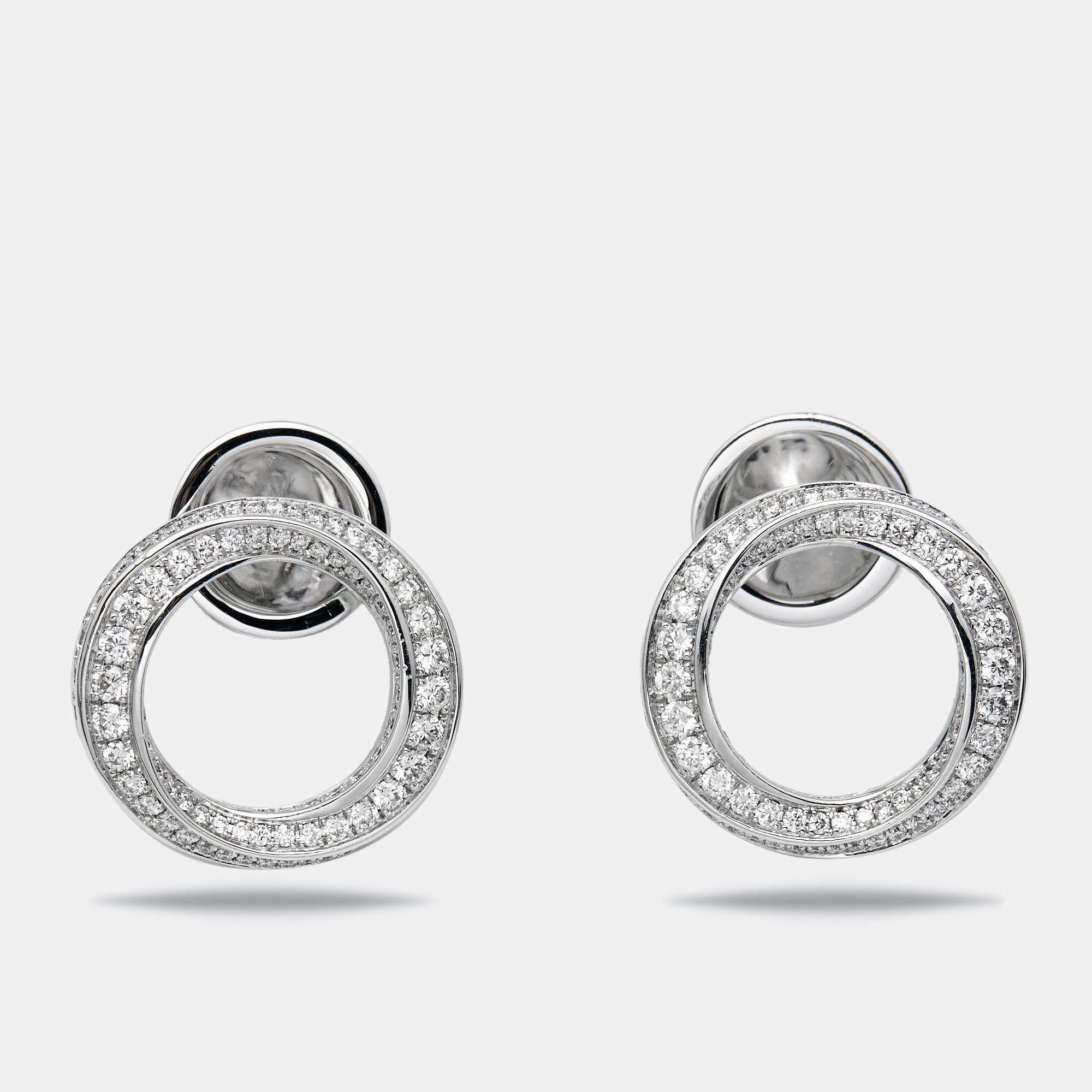 Graff Spiral Diamonds 18k White Gold Earrings