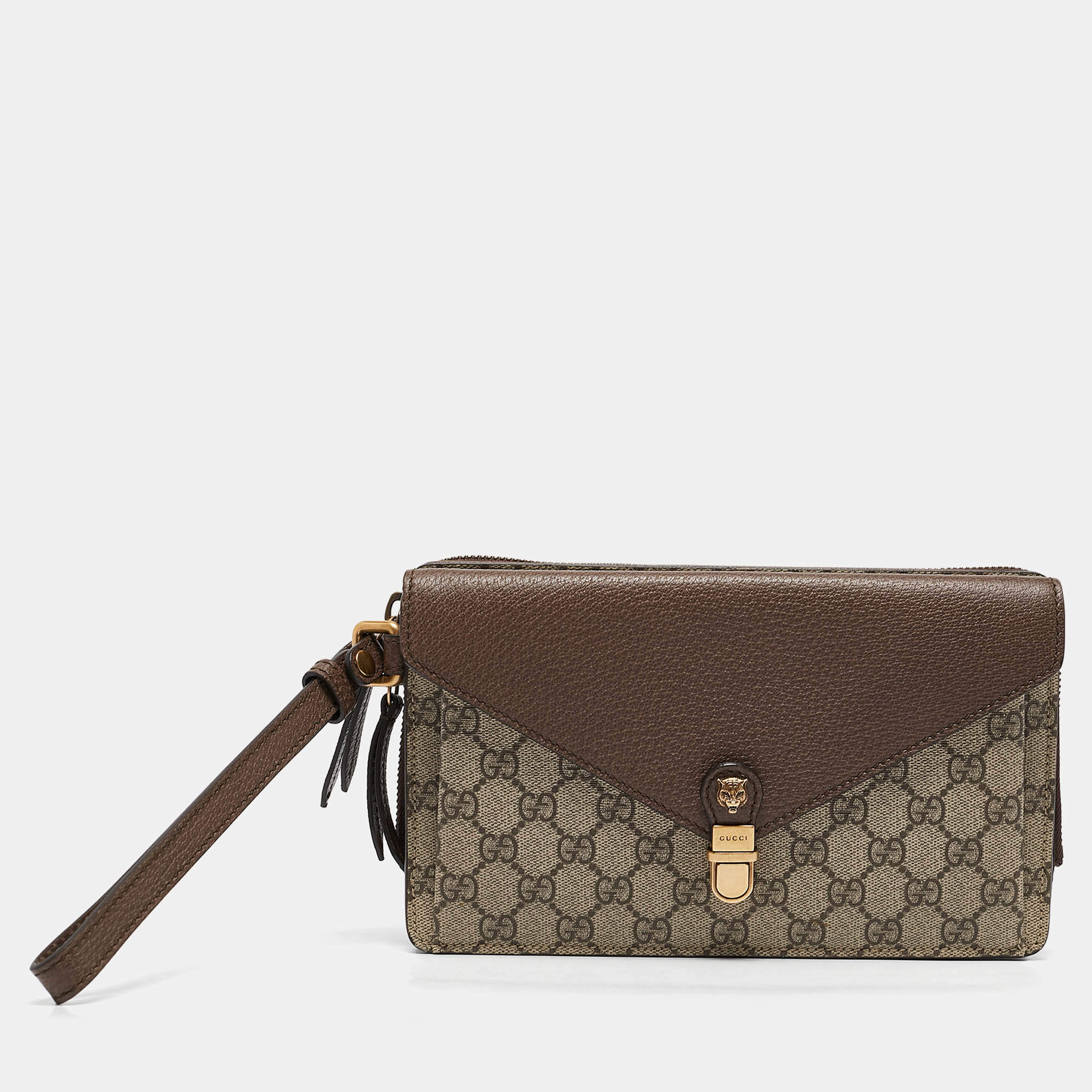 Gucci Brown/Beige GG Supreme Canvas Neo Vintage Document Holder