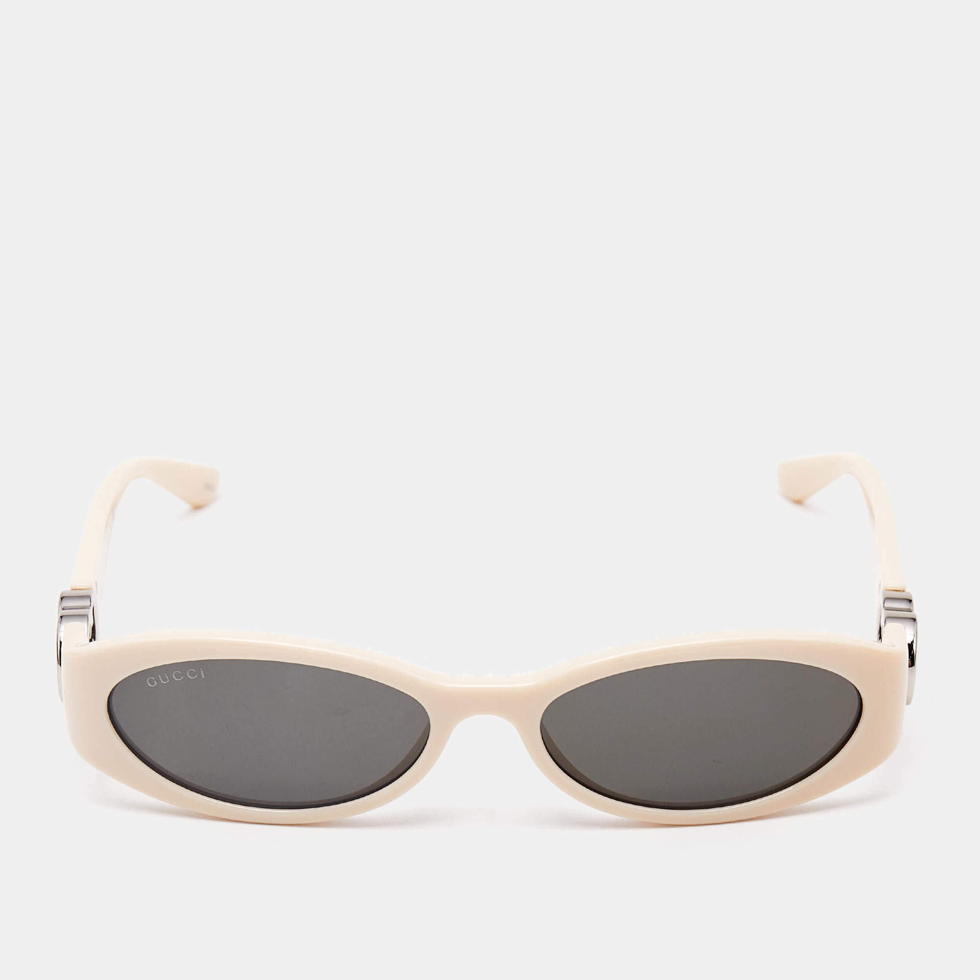 Gucci Cream/Black GG1660S Interlocking G Oval Sunglasses