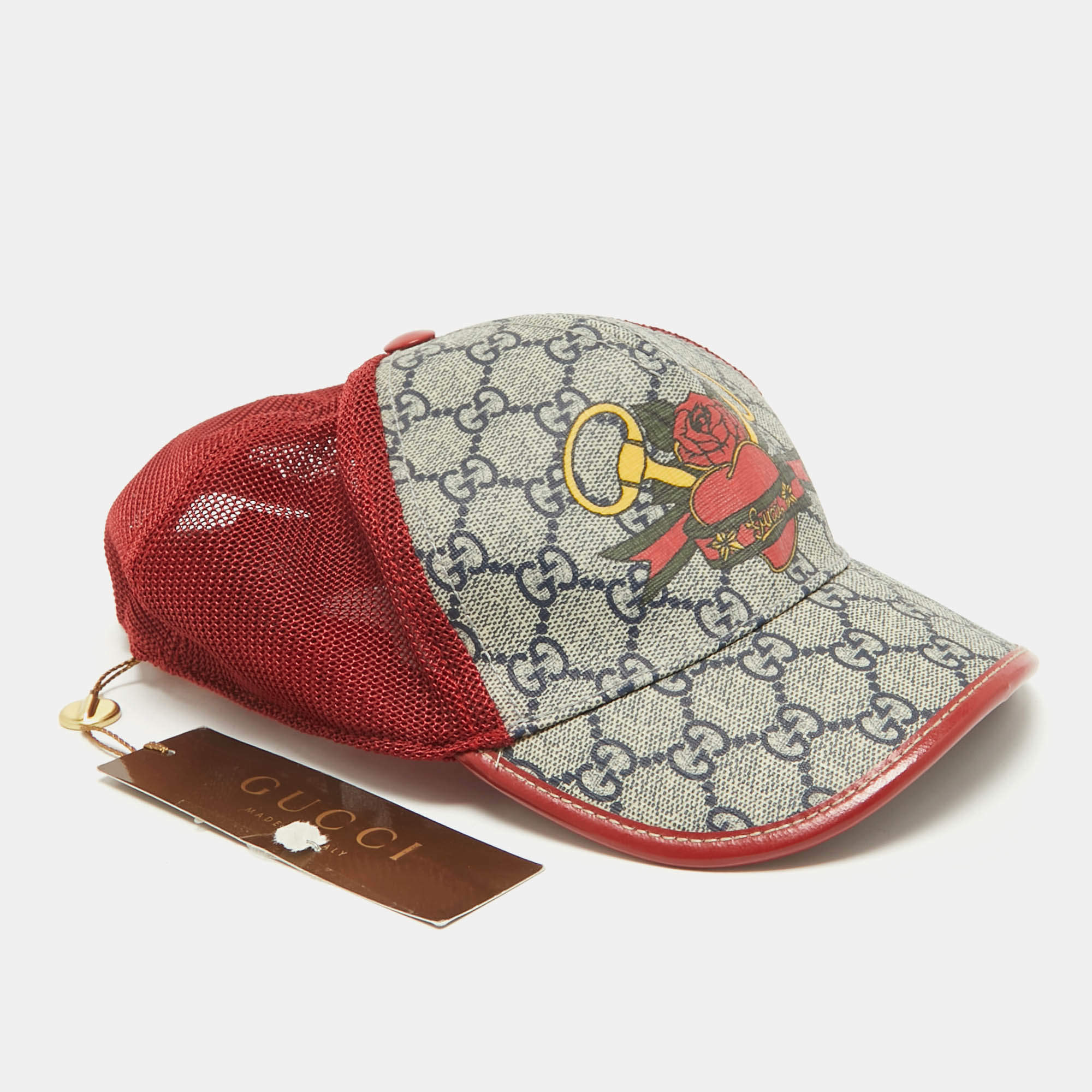  Gucci  GG Supreme Coated Canvas Baseball Hat M
