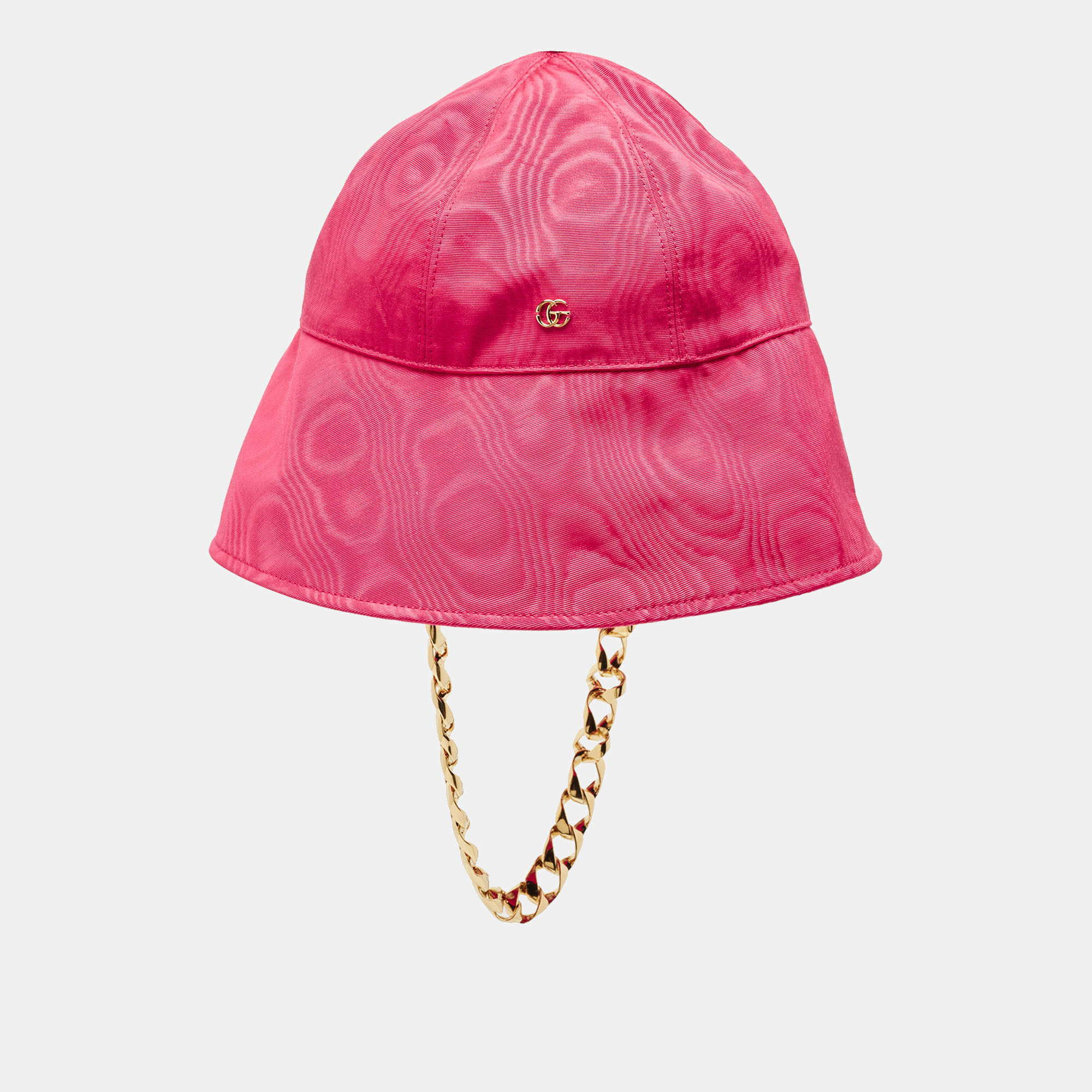 Pre Owned Gucci Pink Elevation Clock Bucket Hat M