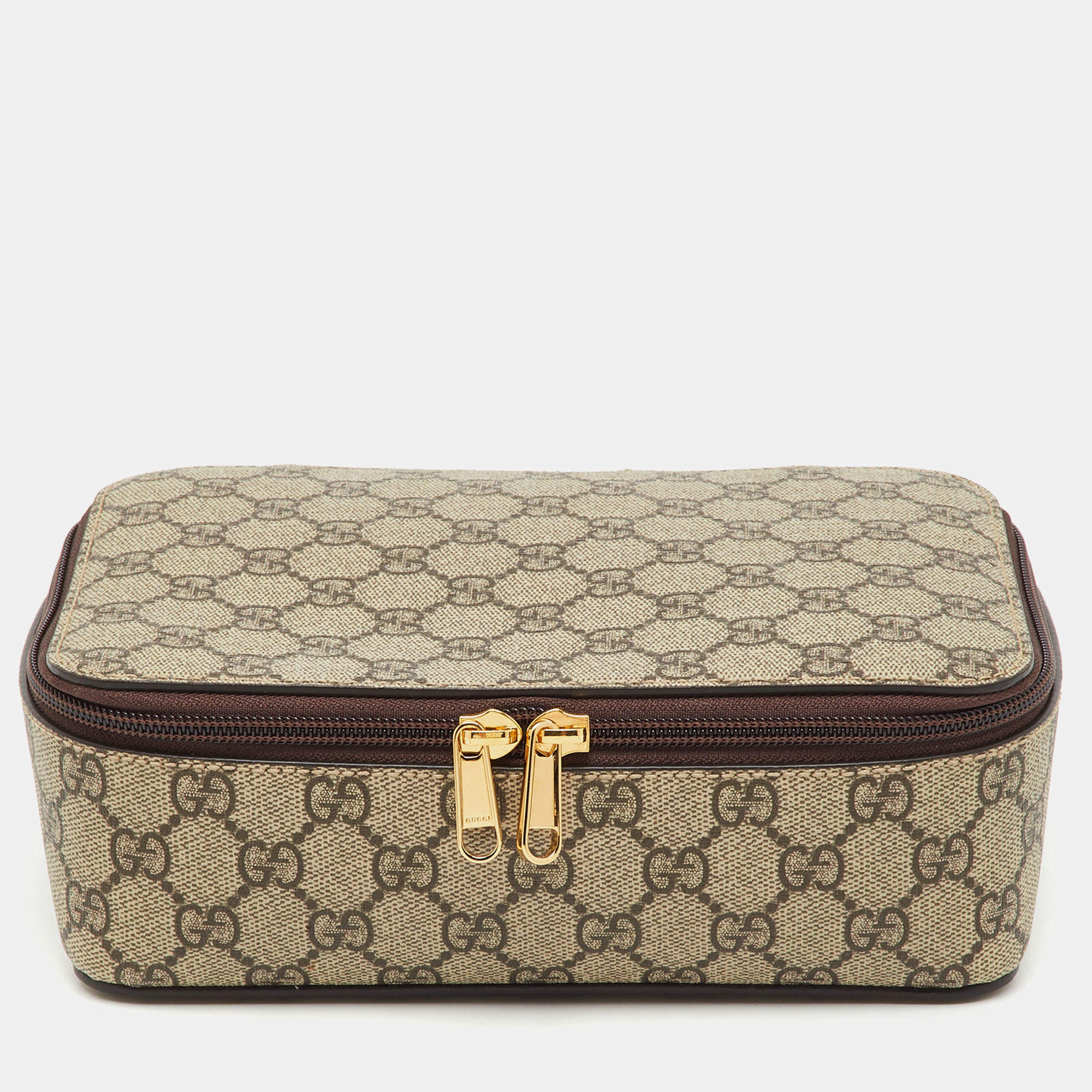 Pre Owned Gucci Beige/Brown GG Supreme Canvas Mini Packing Cube