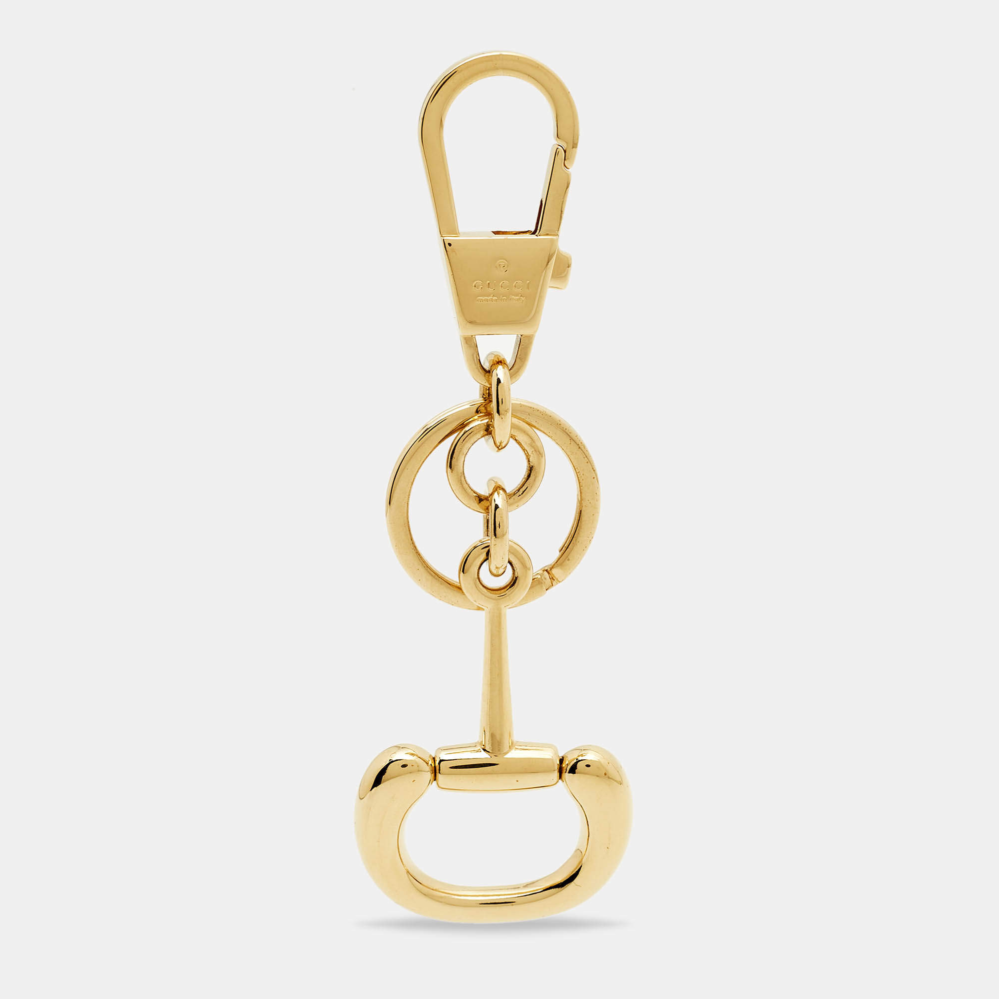 مملوكة مسبقًا Gucci Horsebit Gold Tone Keychain