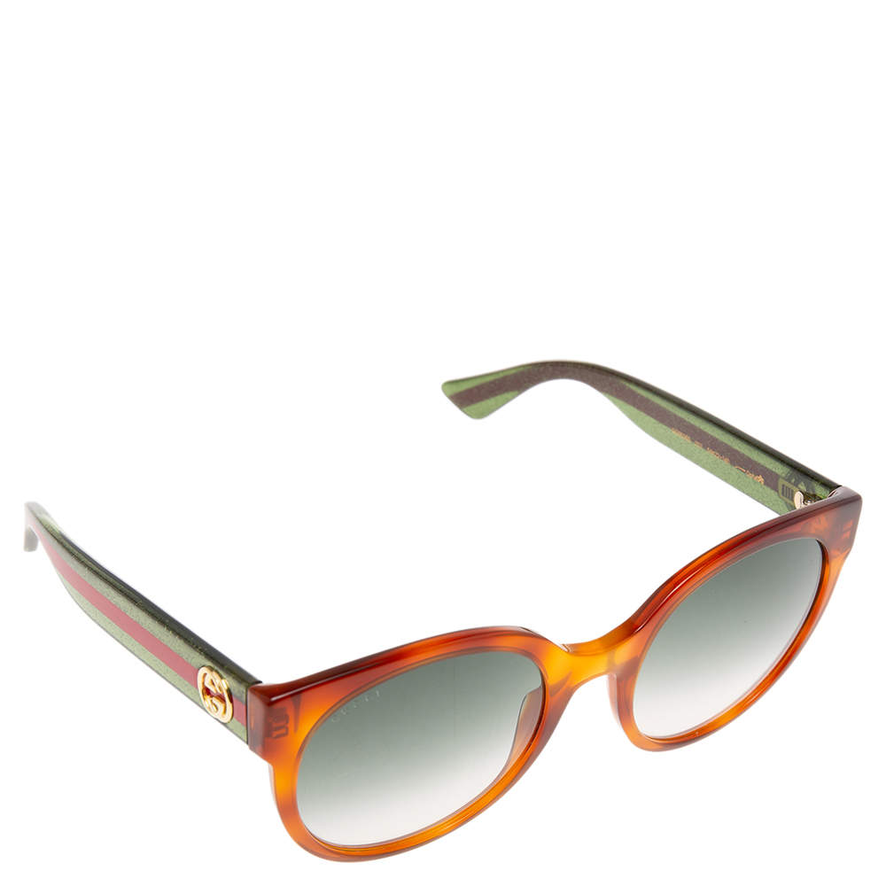 مملوكة مسبقًا Gucci Multicolor GG0035S Round Sunglasses