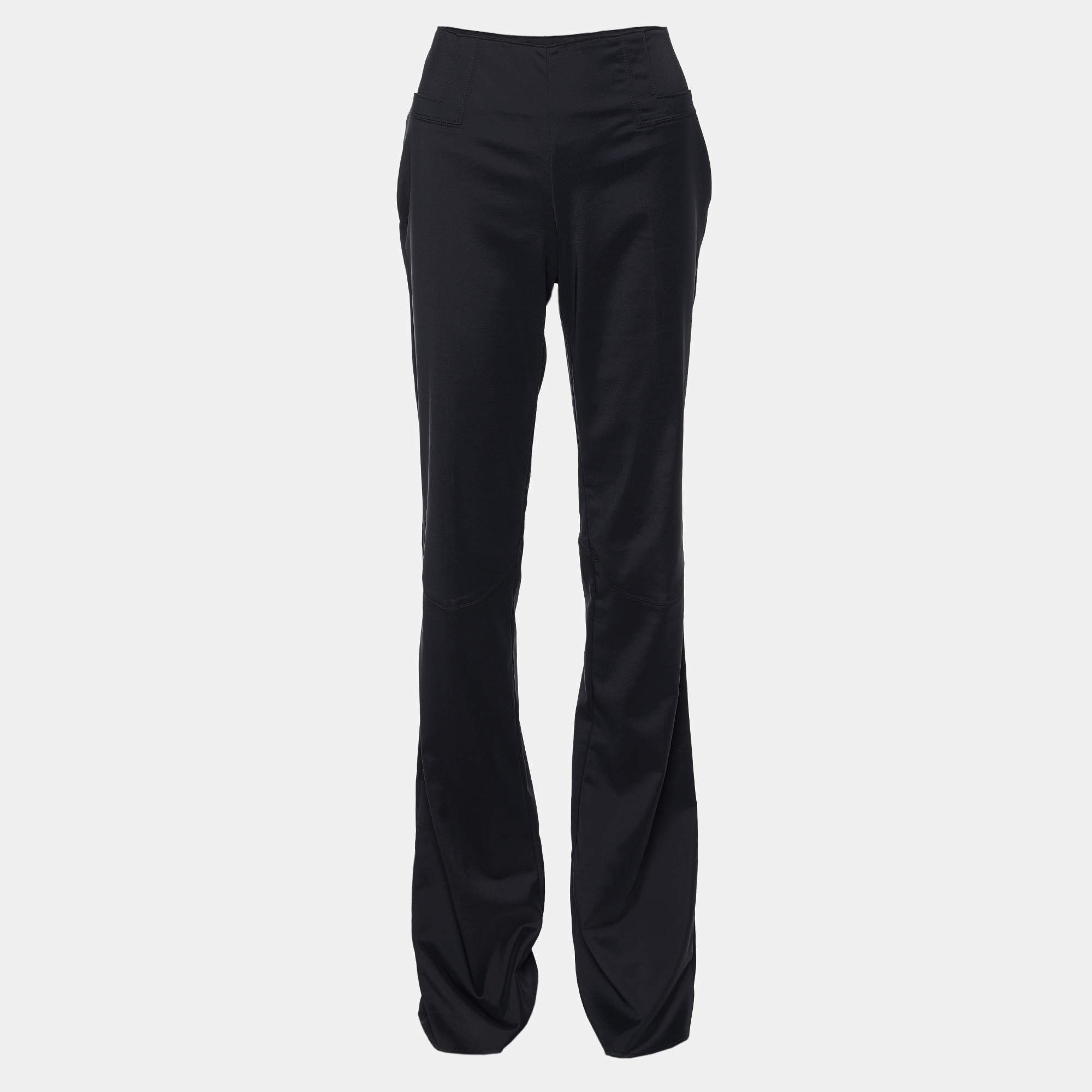Gucci Dark Grey Crepe Boot Cut Pants M