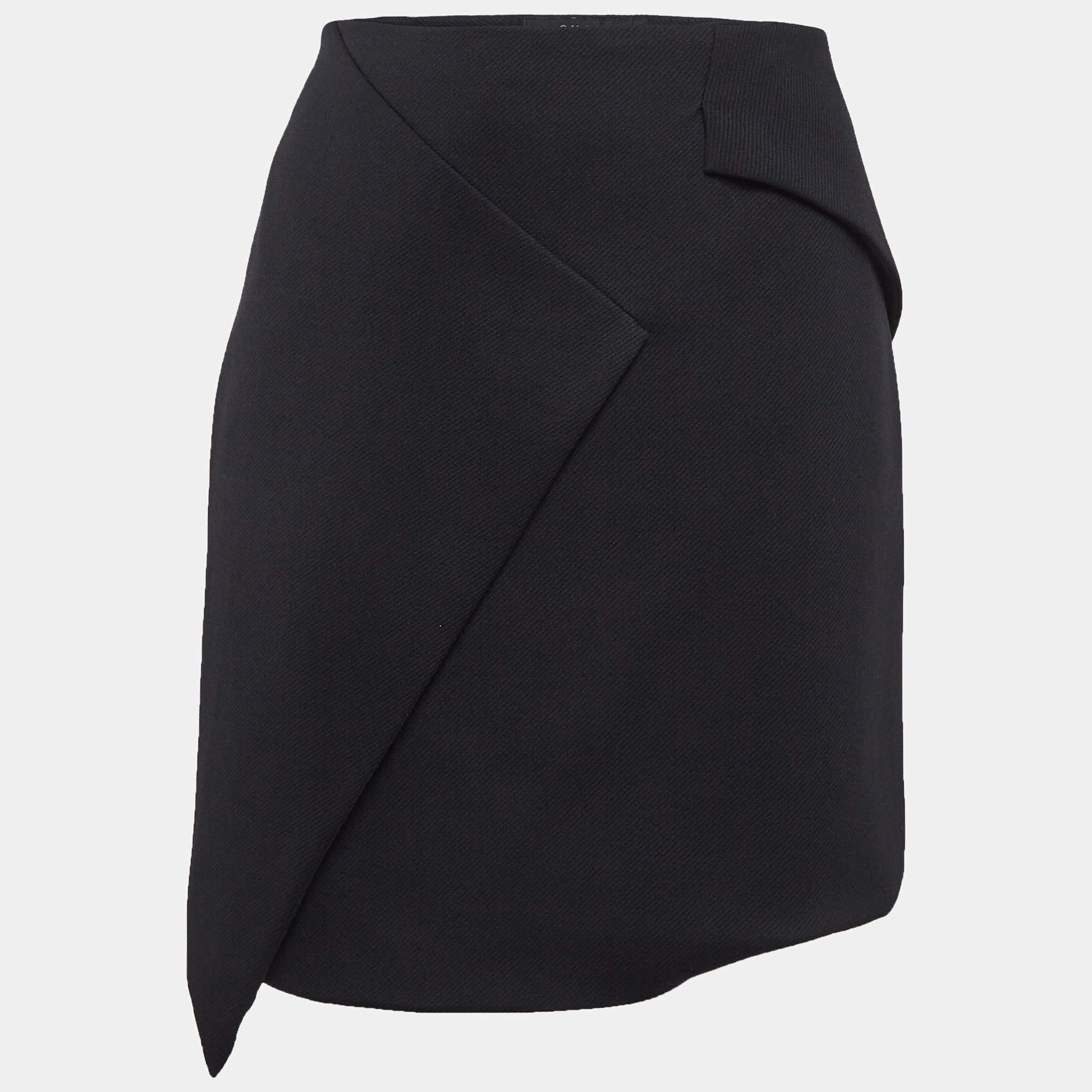 Gucci Black Asymmetric Mini Skirt M