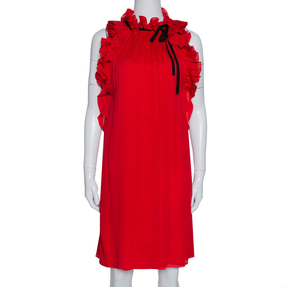 red gucci dress