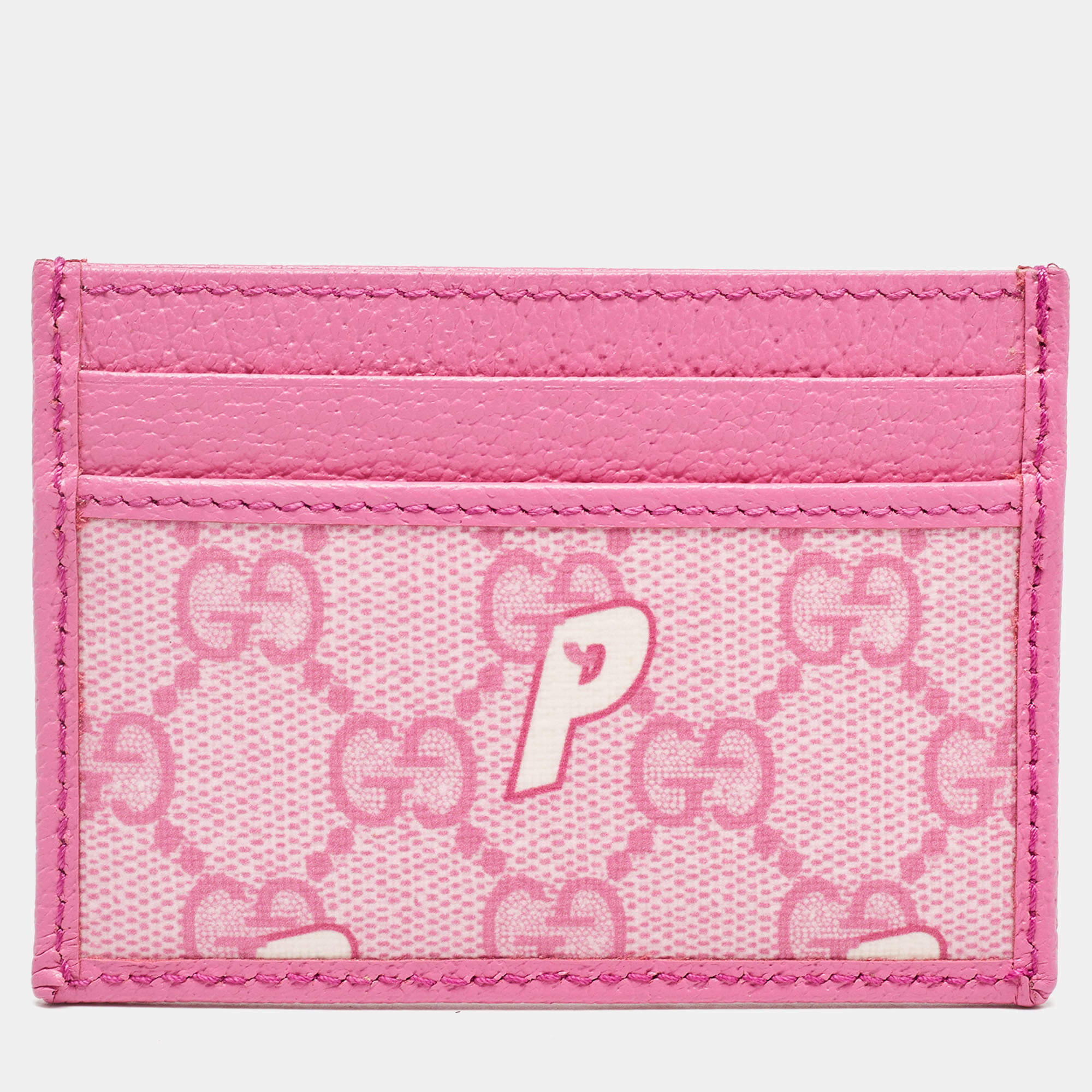 Gucci x Palace Pink GG-P Supreme Canvas Card Holder