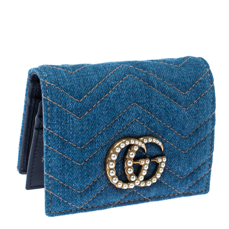 gucci denim wallet