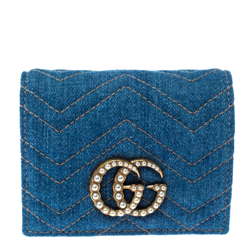 Gucci GG marmont denim pearl mini bag – Lady Clara's Collection