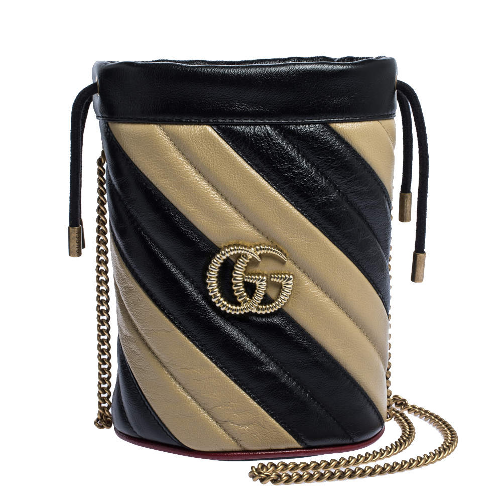 gucci black bucket bag