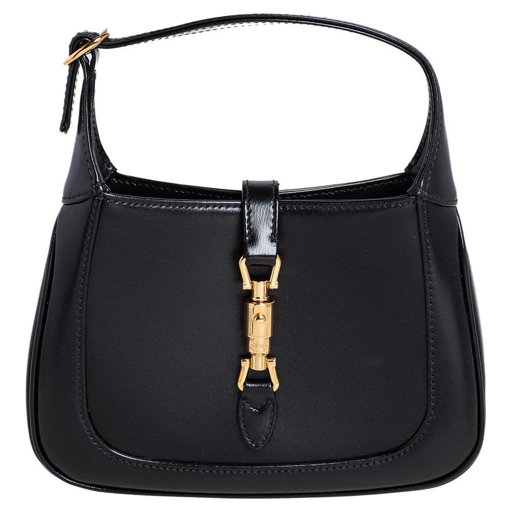 مملوكة مسبقًا حقيبة كتف غوتشي ميني جاكي 1961 جلد أسود