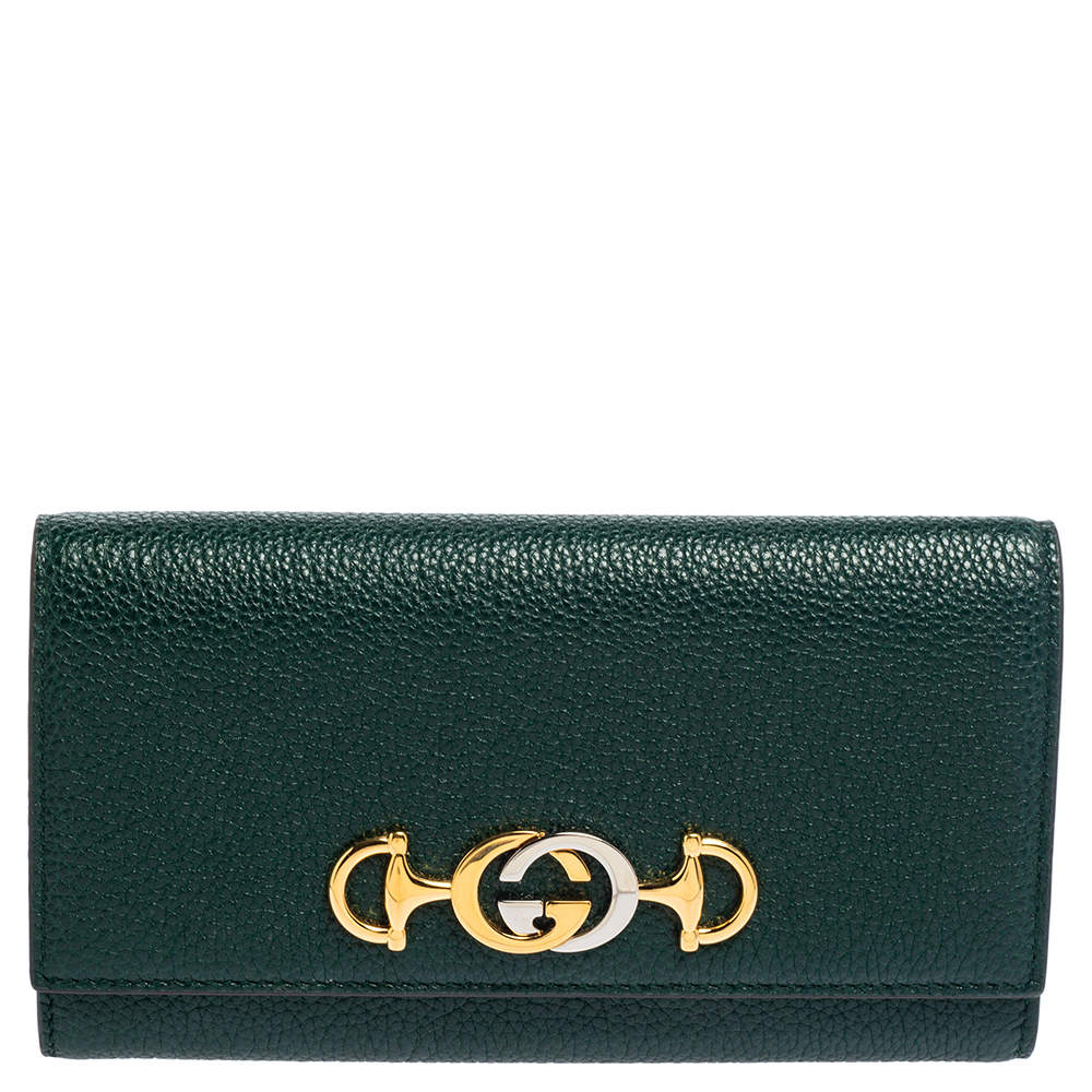Gucci Green Leather Zumi Wallet