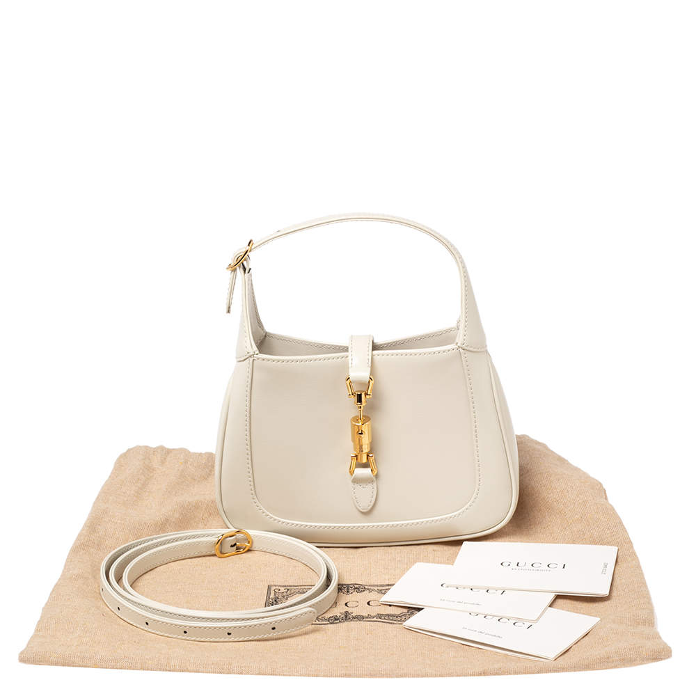 WMNS) GUCCI Jackie 1961 Series Single-Shoulder Bag Small-Size White 6 -  KICKS CREW