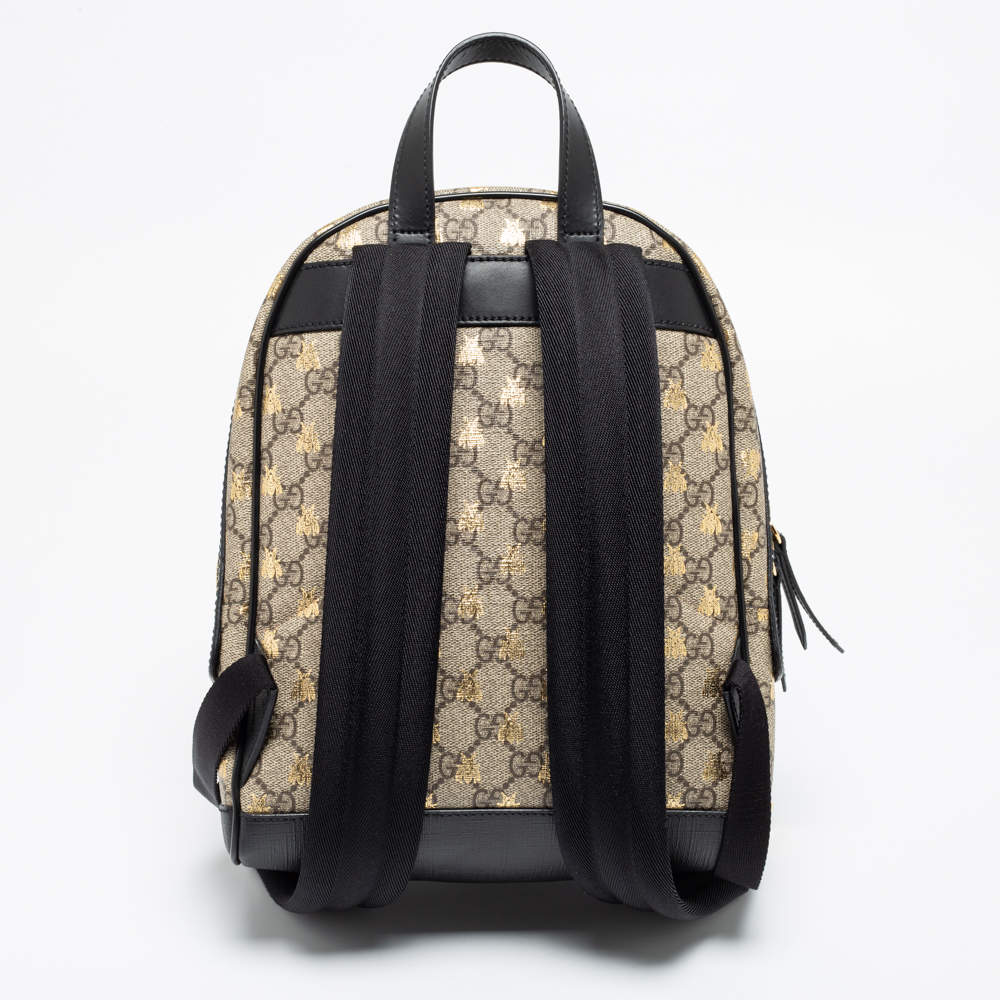 Gucci Brown And Gold GG Supreme Monogram Bees Small Day Backpack Gold  Hardware Available For Immediate Sale At Sotheby's
