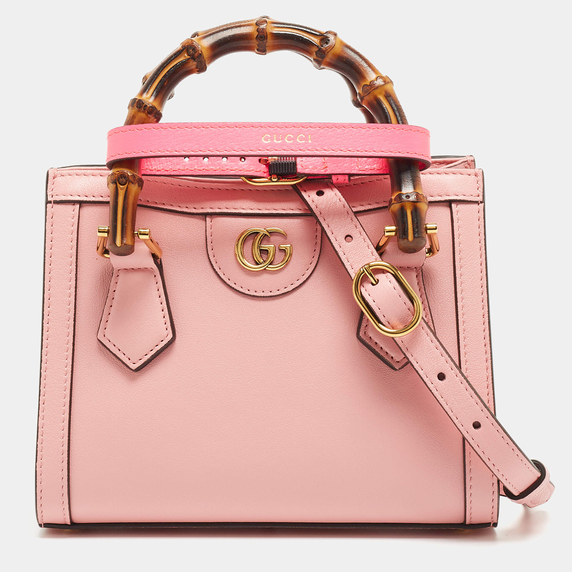 Gucci Diana mini tote bag in pink leather