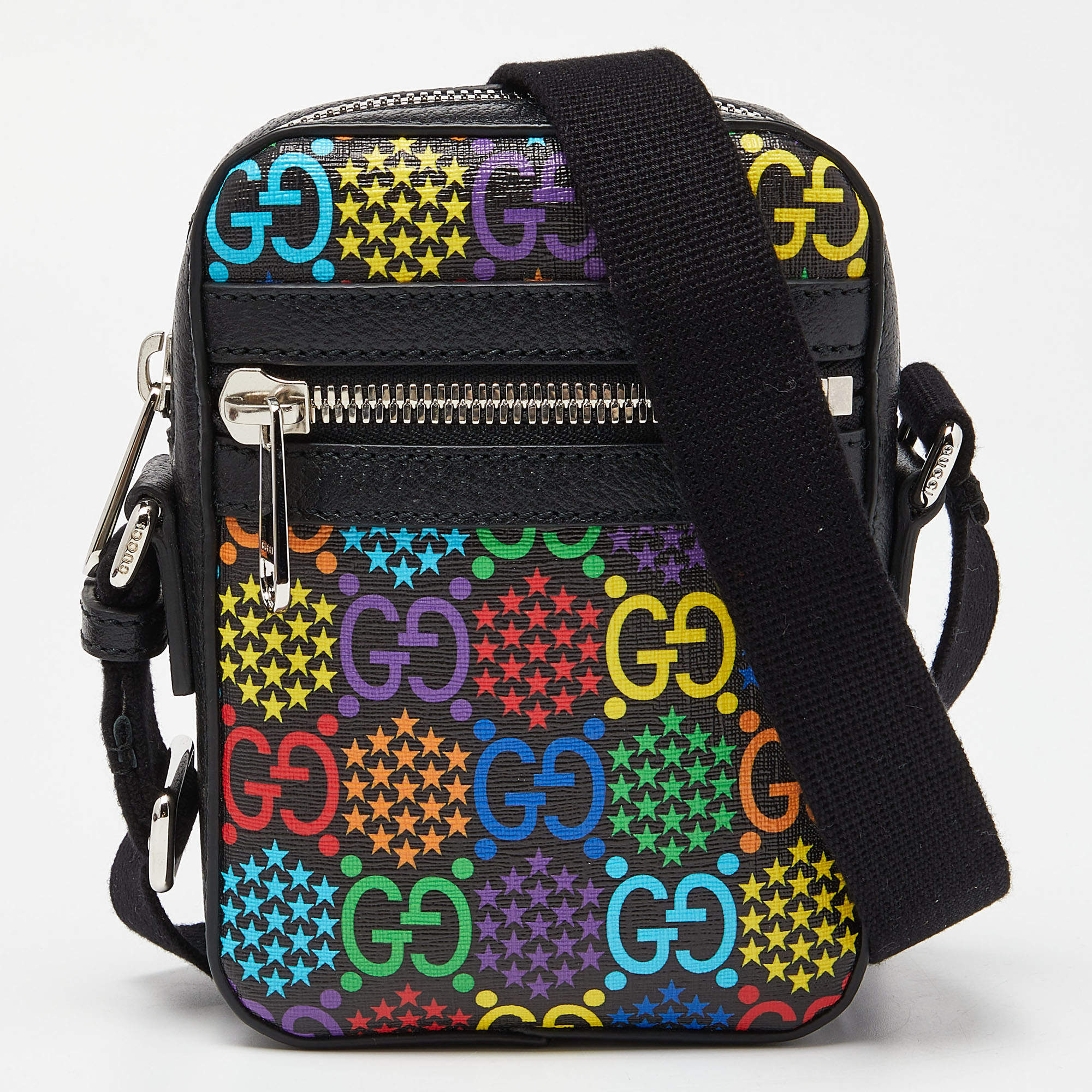 Pre Owned Gucci Multicolor GG Supreme Canvas and Leather Psychedelic Crosbody Bag