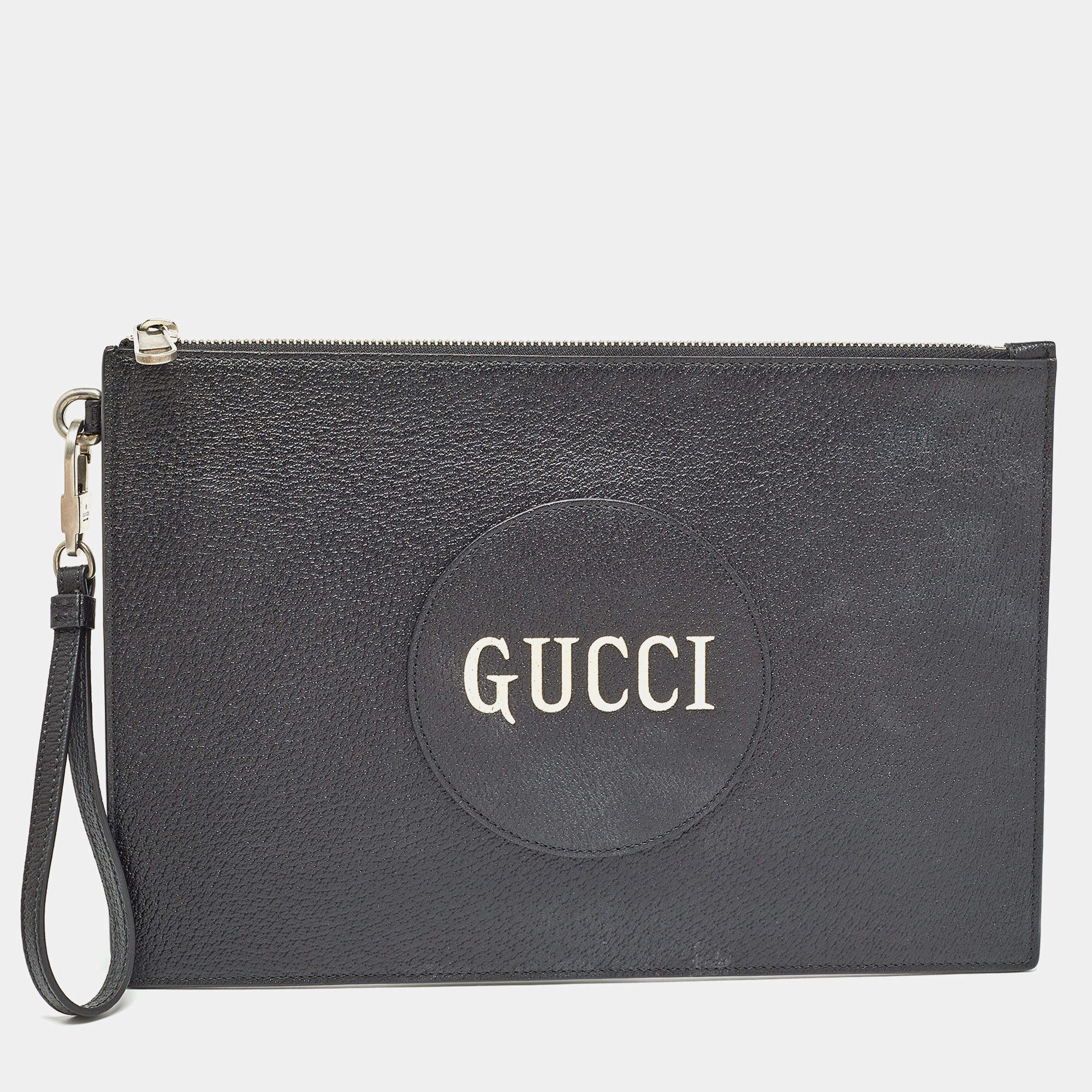 Pre Owned Gucci Black Leather Off The Grid Clutch