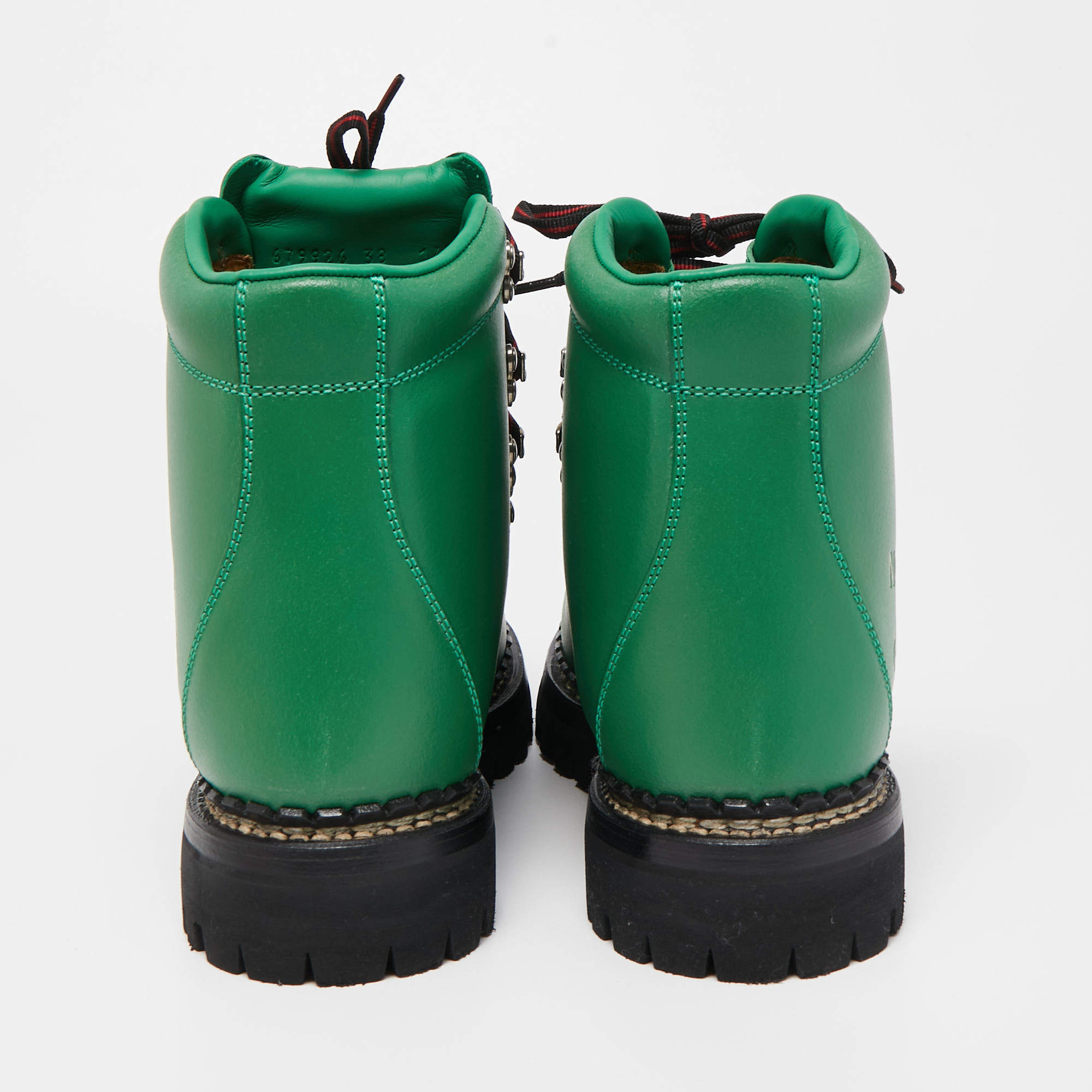 Gucci X The North Face Leather Combat Boots - Green