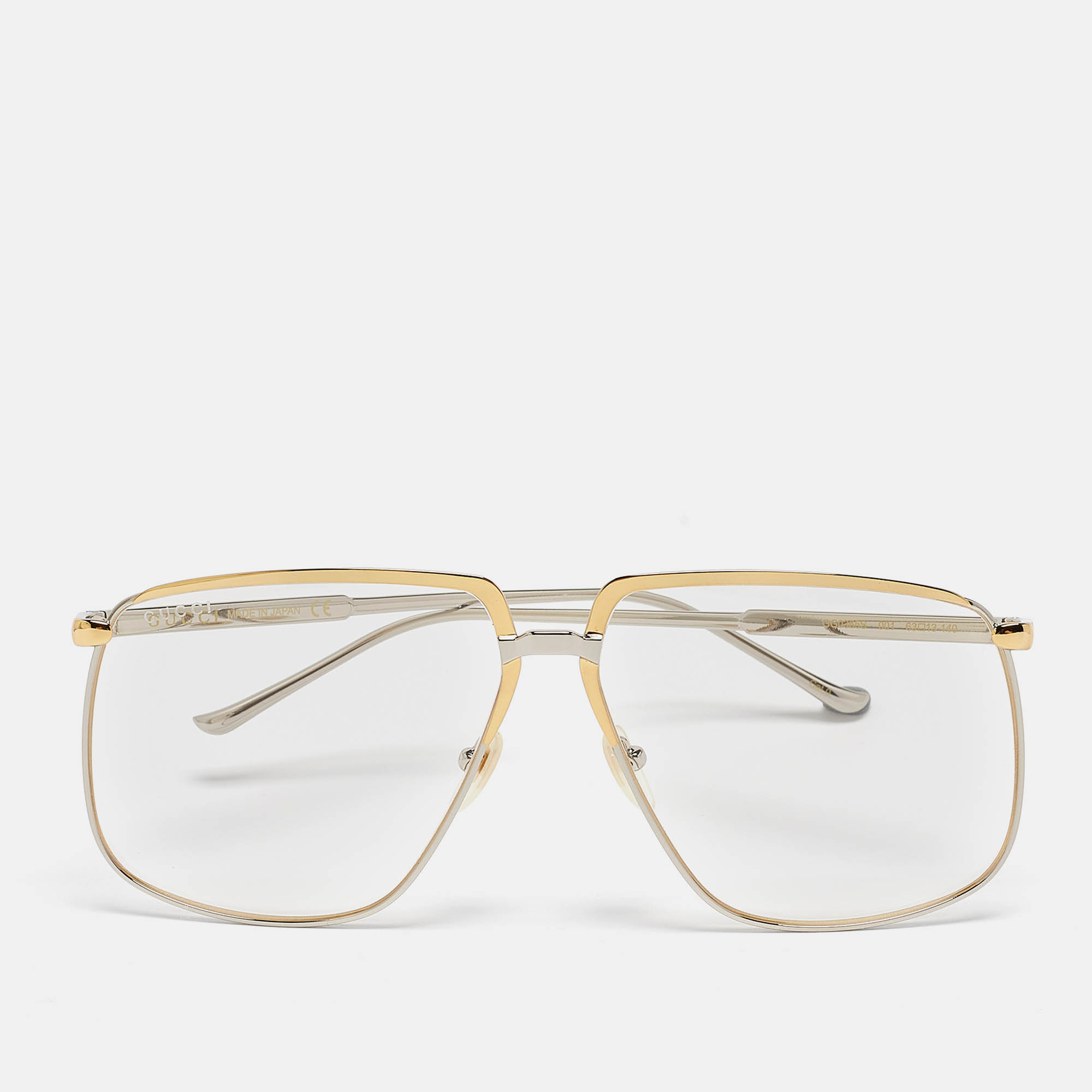 Gucci Gold/Silver Tone GG0365S Frame Square Sunglasses