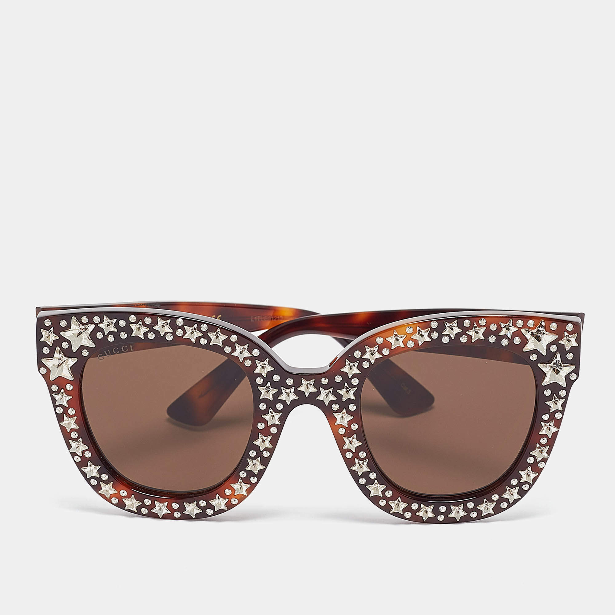 Gucci Brown Tortoise GG0116S Oversized Sunglasses