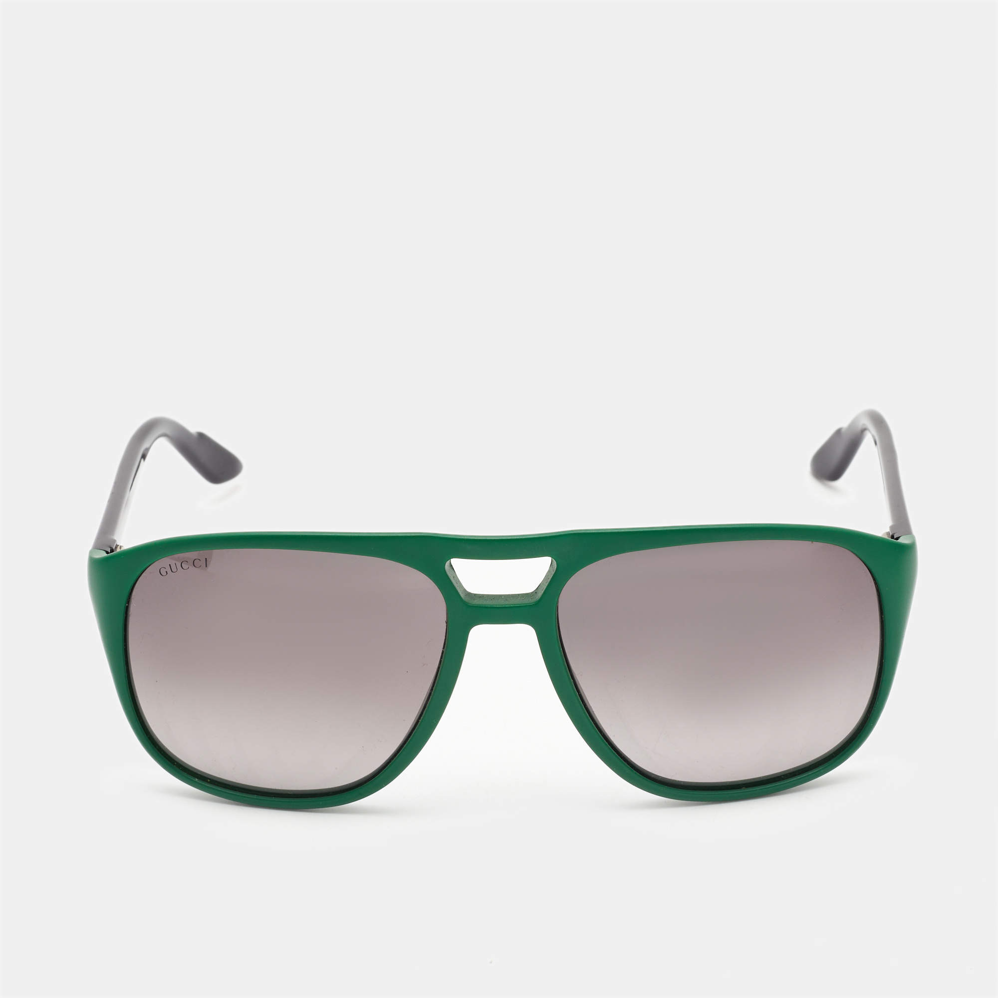 Gucci Green/Grey Gradient GG1018/S Web Aviator Sunglasses