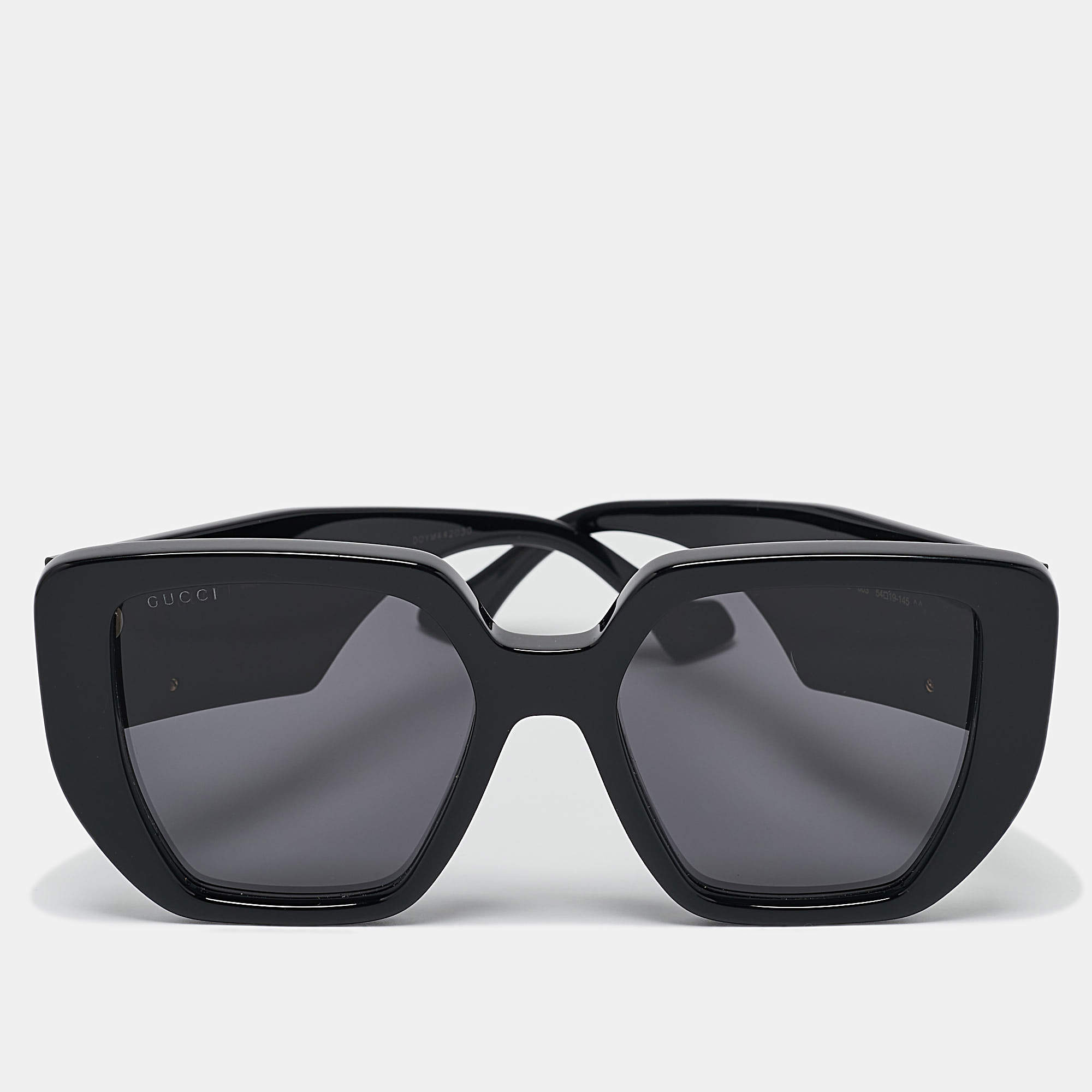 Pre Owned Gucci Black GG0956S GG Oversized Square Sunglasses