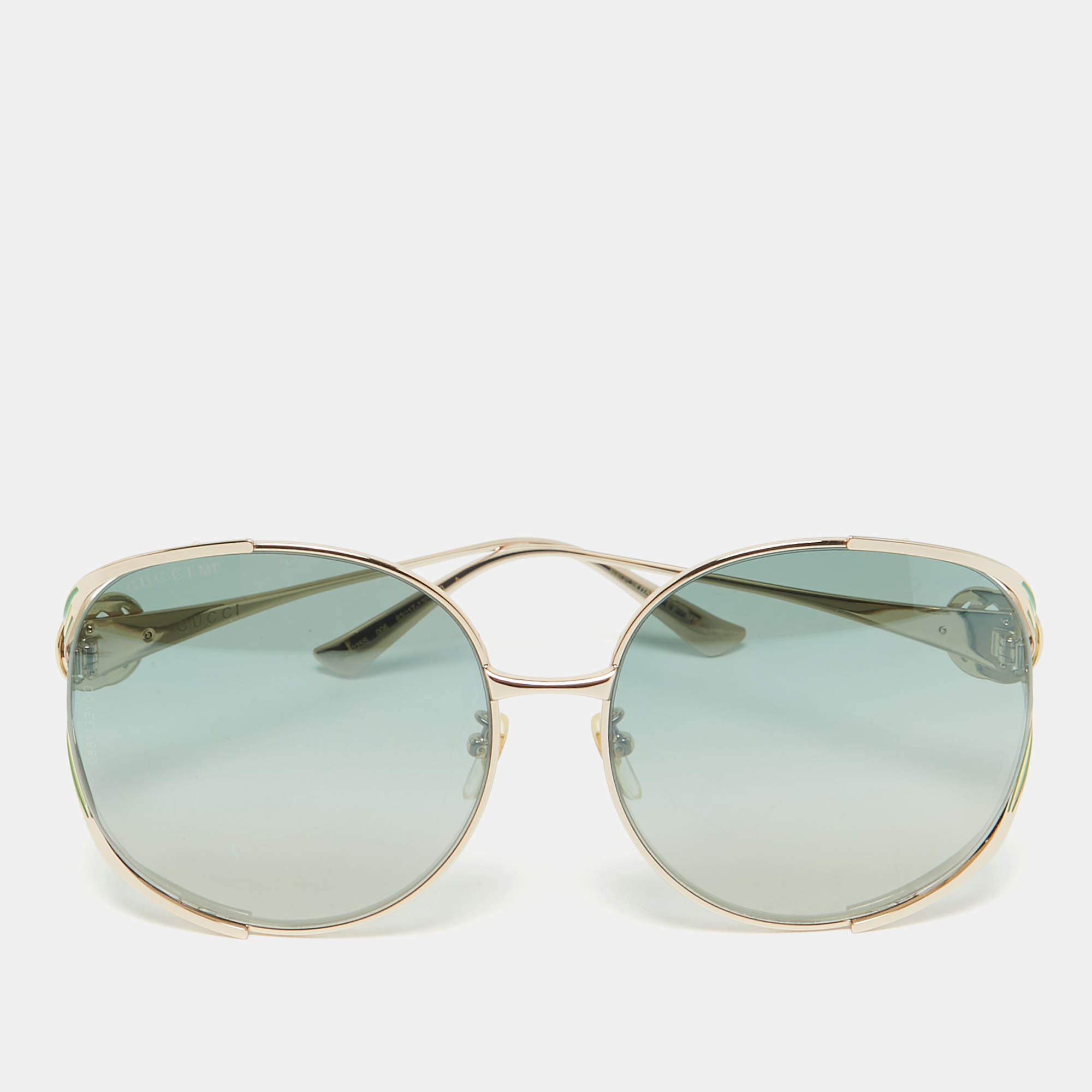 Gucci Green Gradient GG0225S Oversized Sunglasses