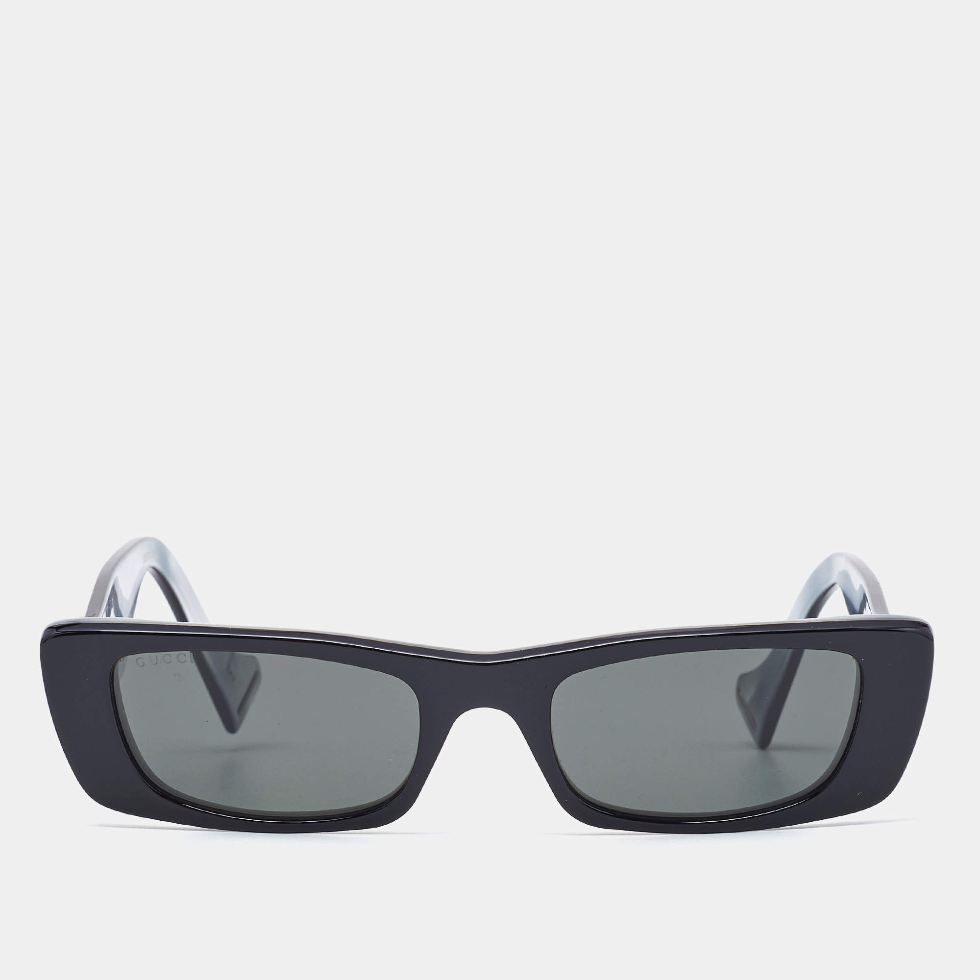 Pre Owned Gucci Black GG0516S Interlocking G Rectangle Sunglasses