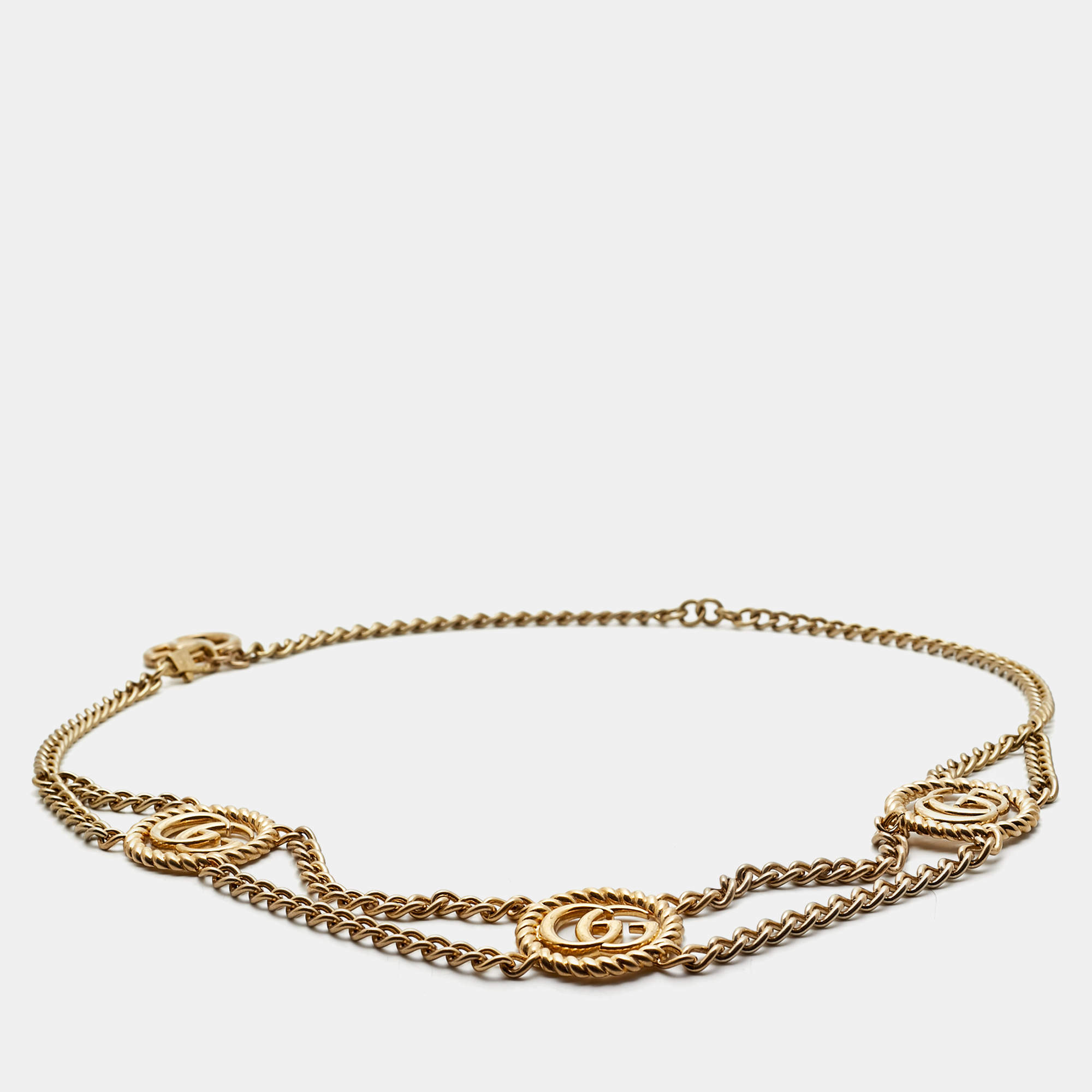 مملوكة مسبقًا Gucci GG Gold Tone Belt