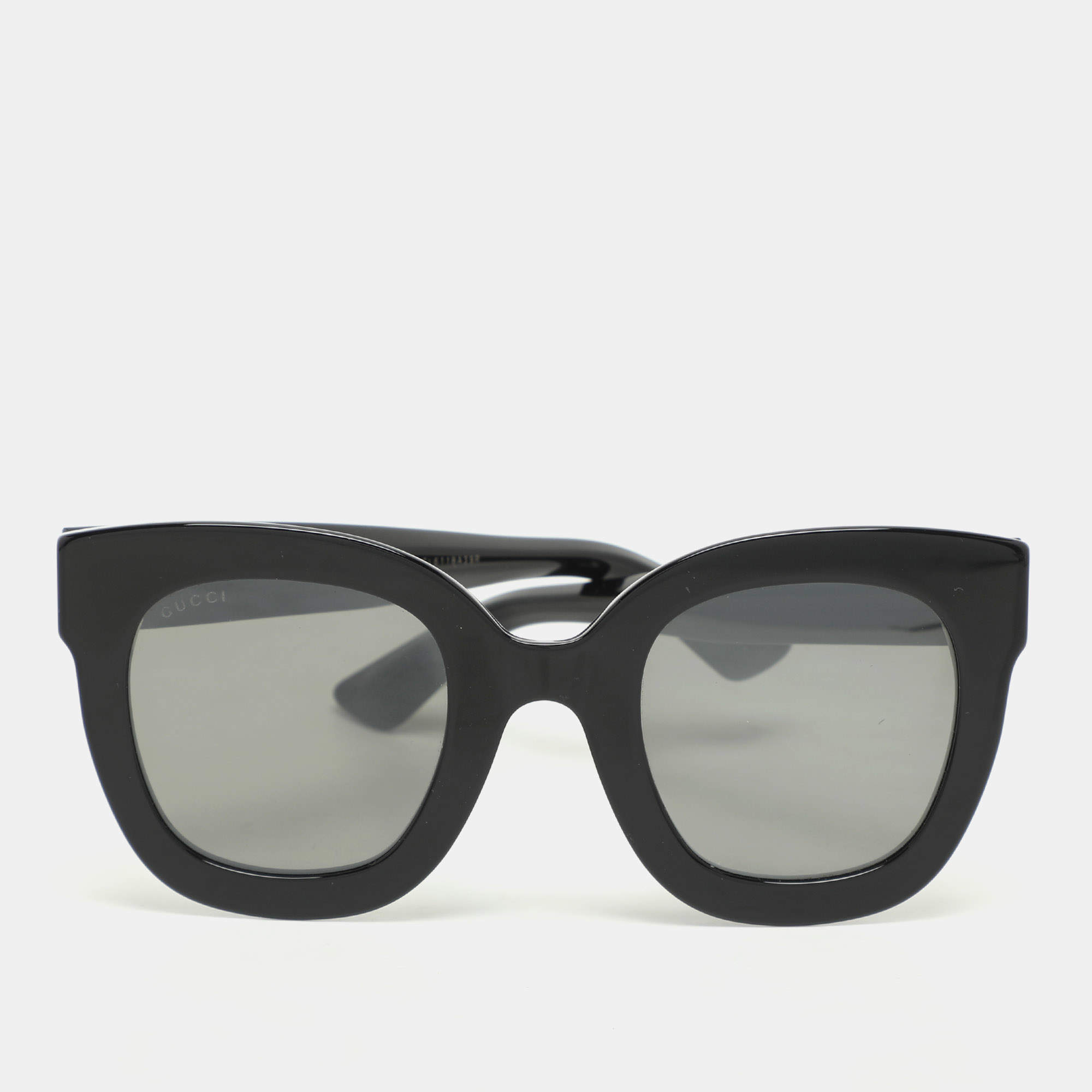Gucci Black Acetate GG0208S Butterfly Sunglasses 
