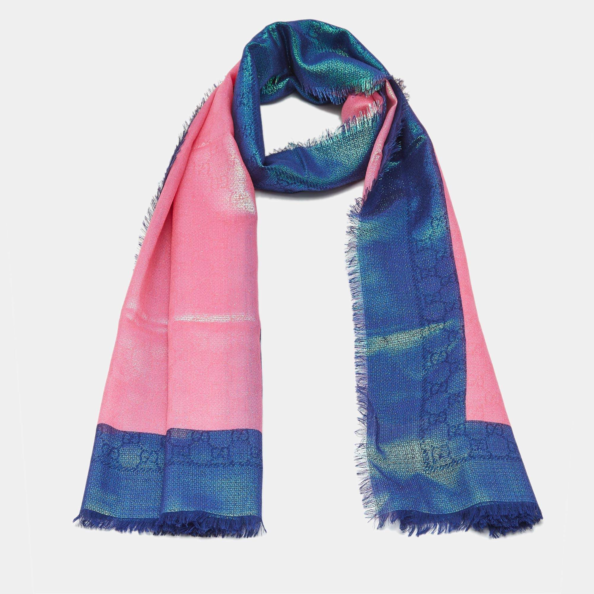 Gucci Beige/Pink GG Monogram Bee Silk Square Scarf Gucci | TLC