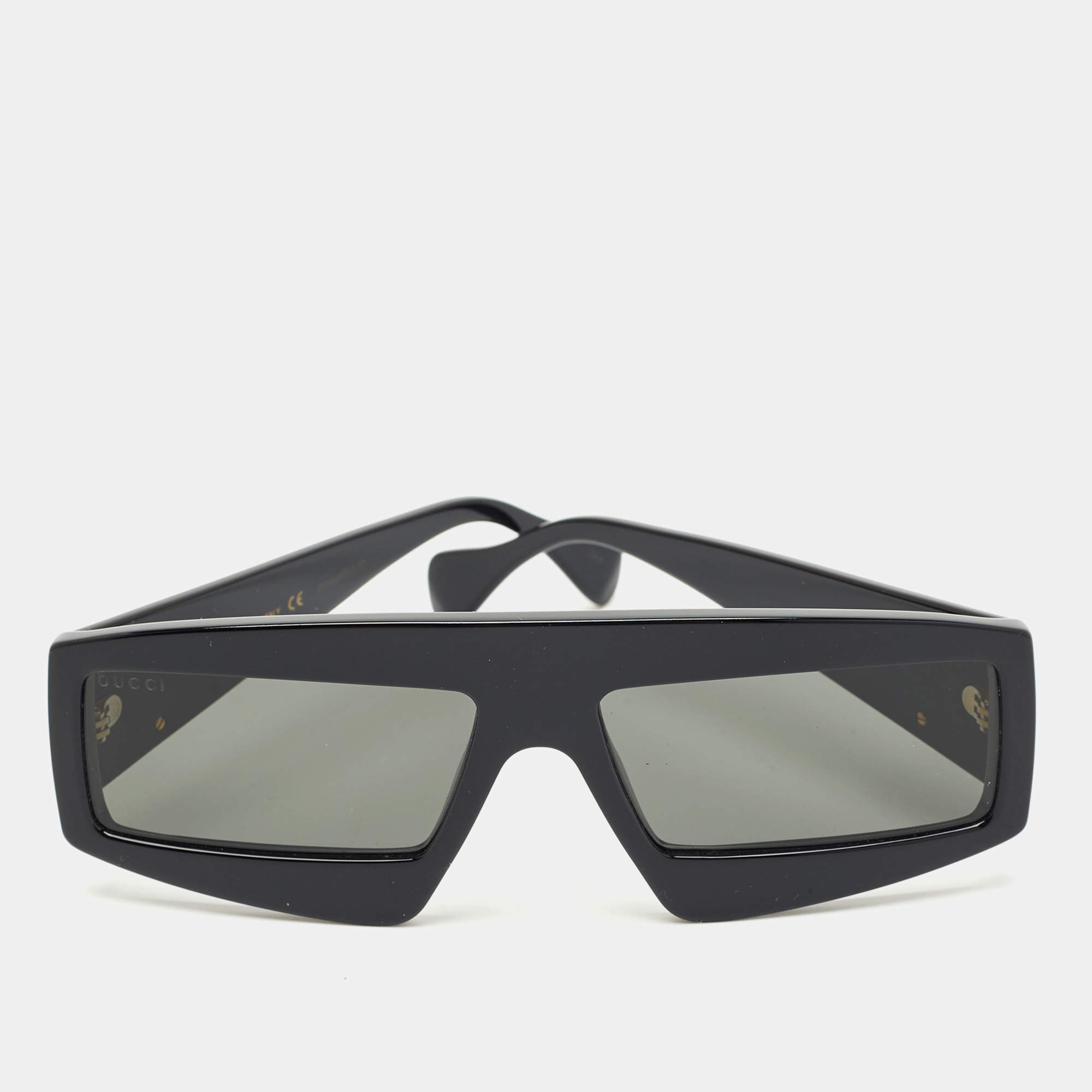 Pre Owned Gucci Black GG0358S Interlocking G Rectangle Sunglasses