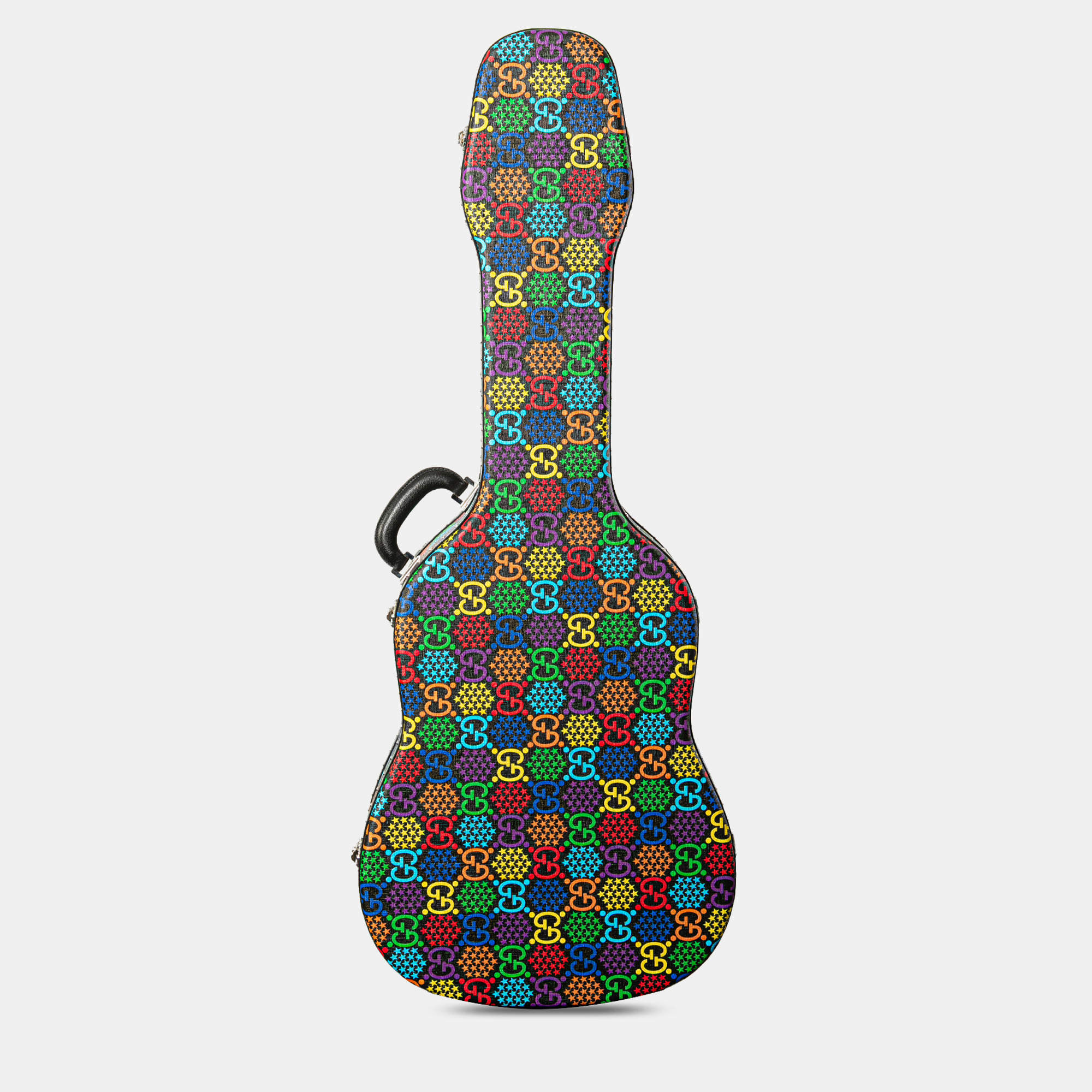 Pre Owned Gucci GG Supreme Psychedelic Guitar Case