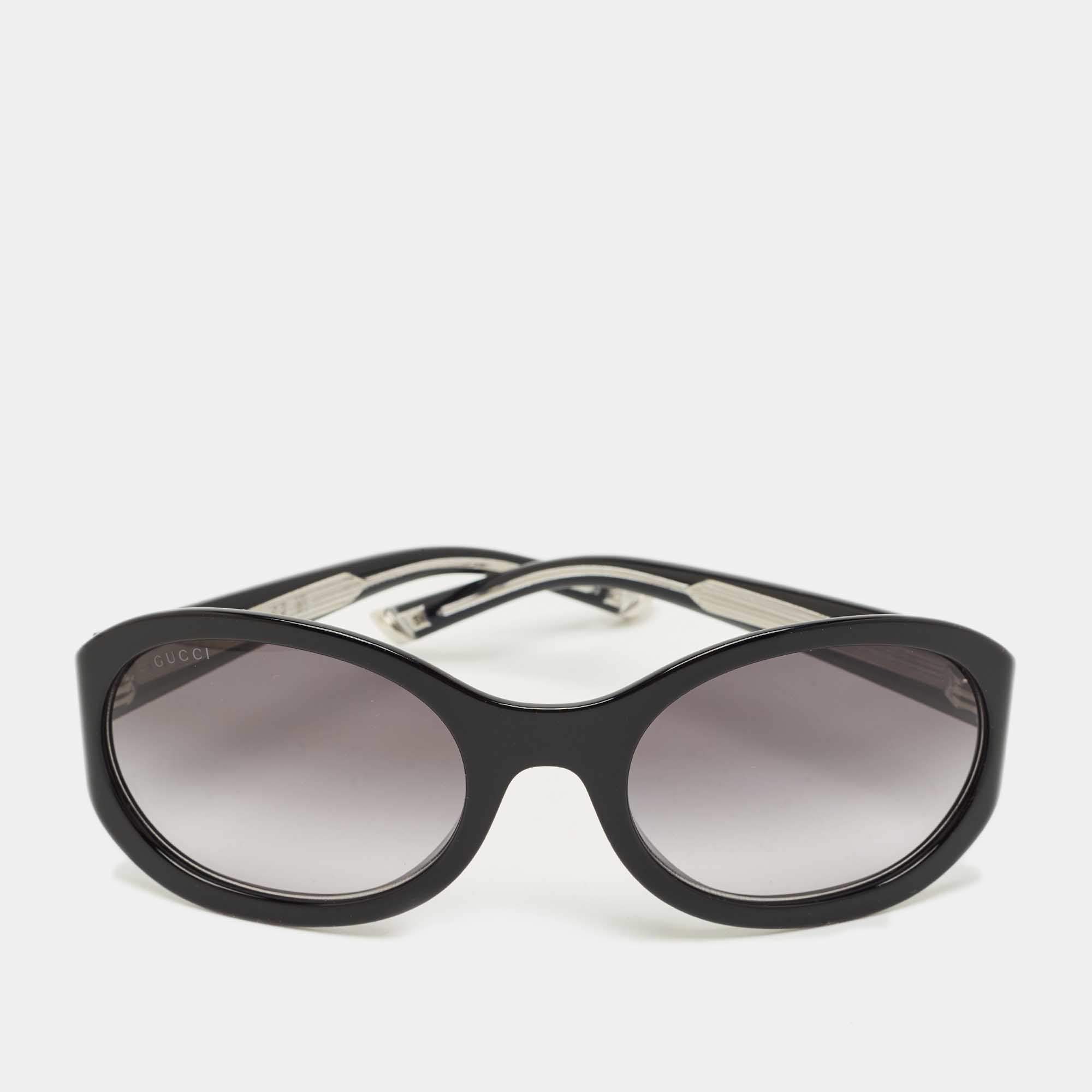 مملوكة مسبقًا Gucci Black Gradient GG2012S Oval Sunglasses