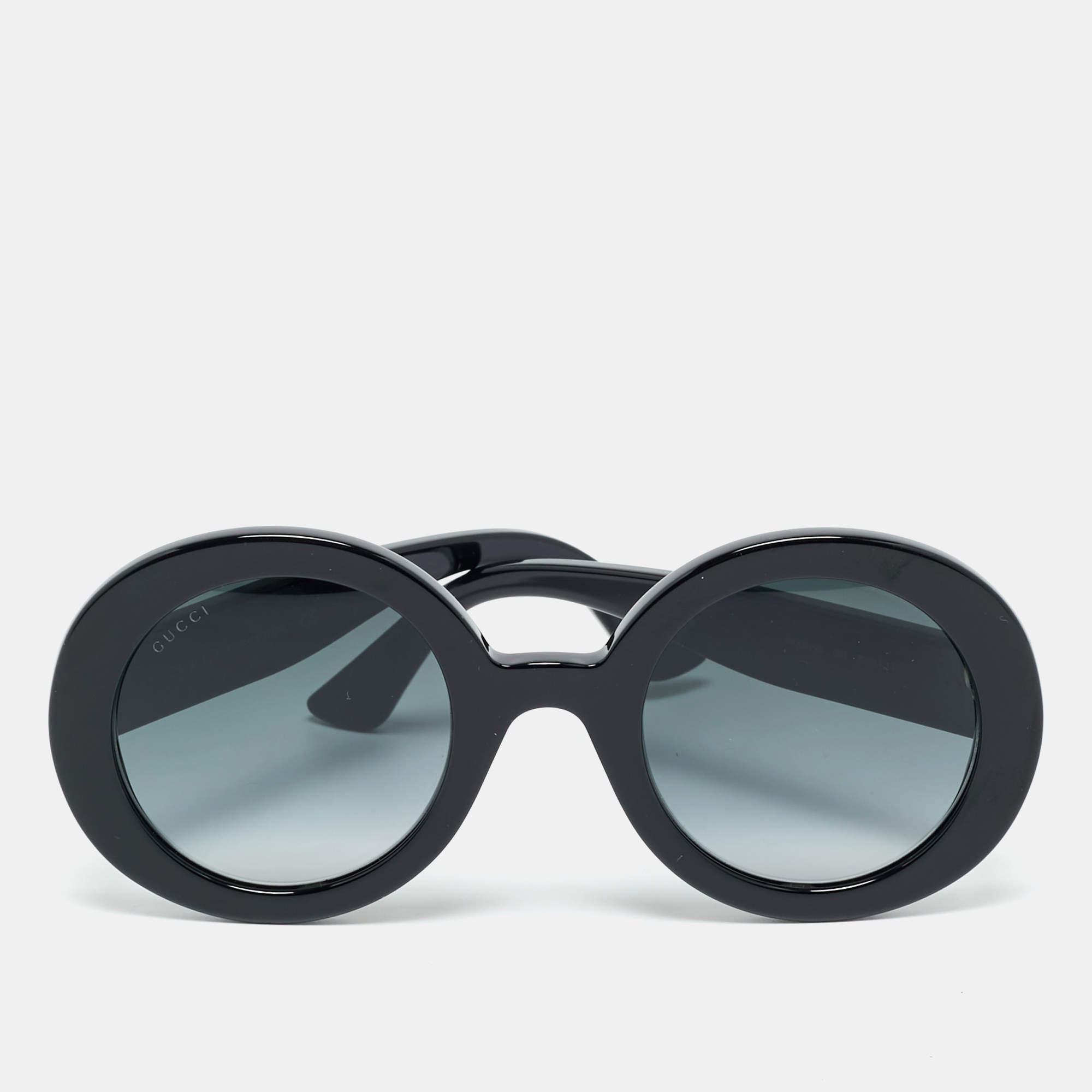 Pre Owned Gucci Black Gradient GG0319S Frame Round Sunglasses