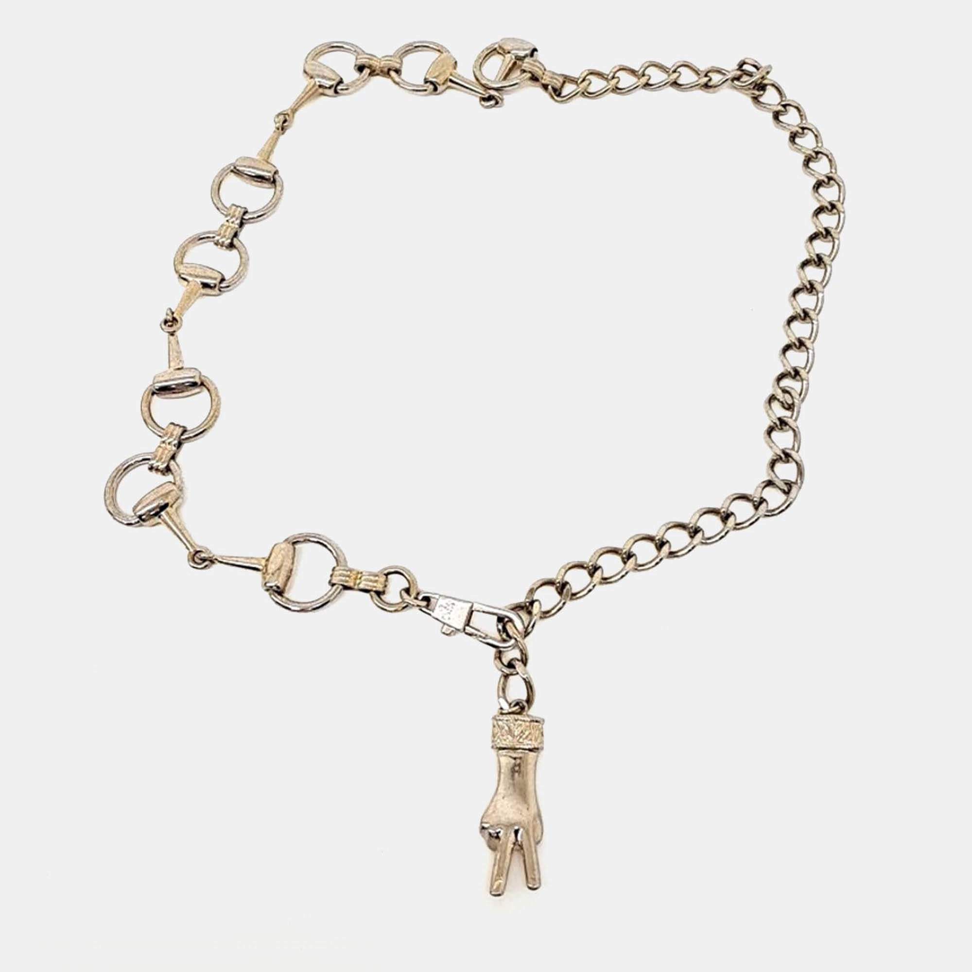 Pre Owned Gucci Gold Tone Horsebit Chain Belt