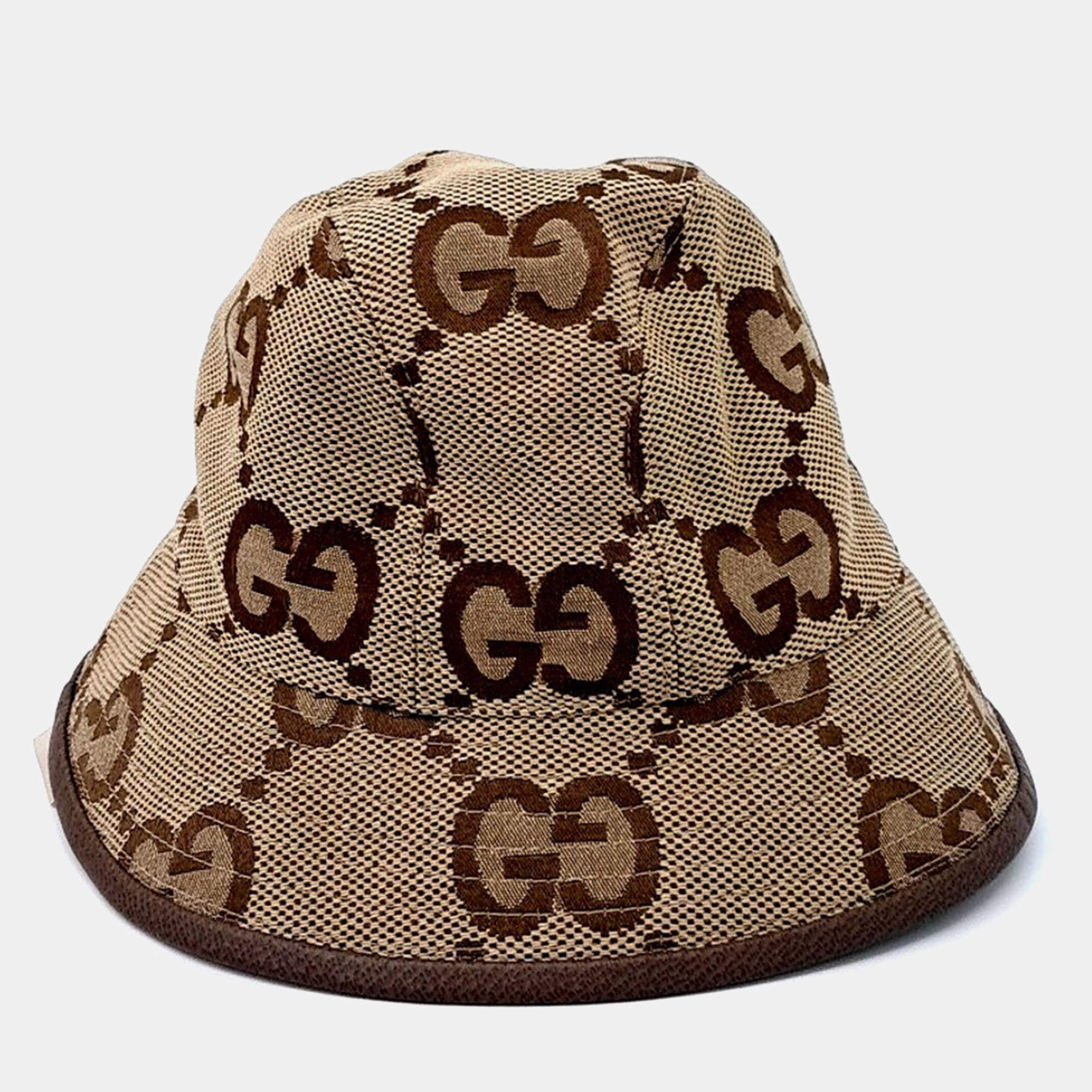 مملوكة مسبقًا Gucci Jumbo Beige GG Bucket Hat