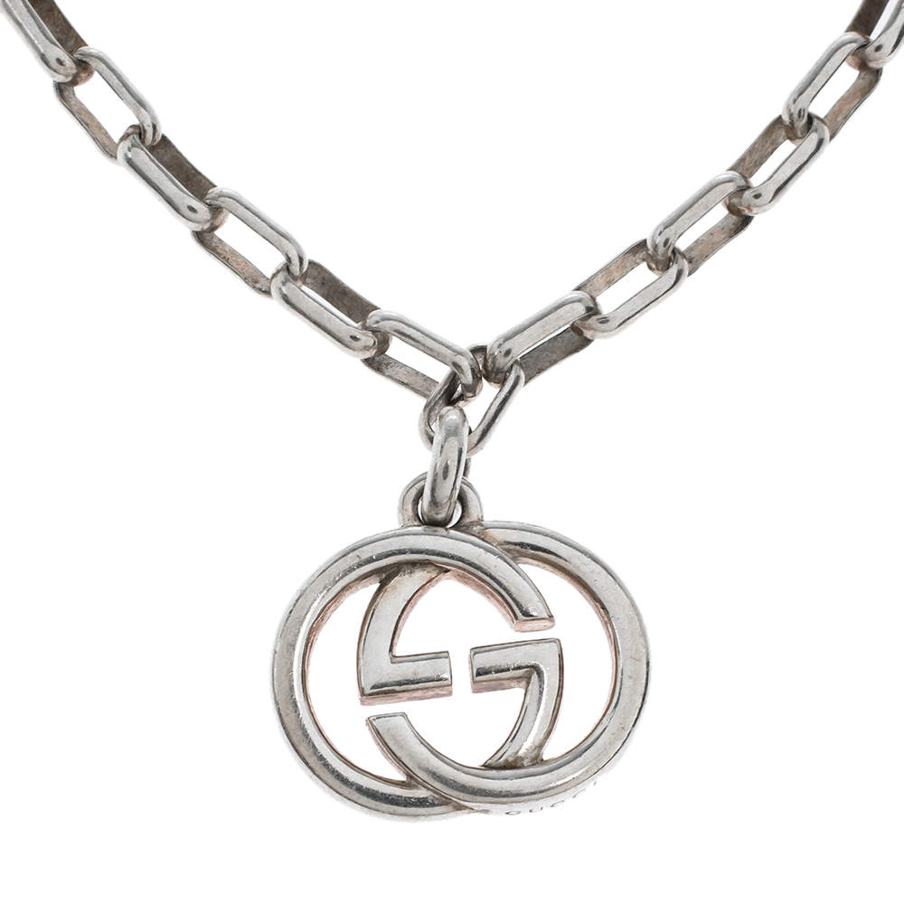 Gucci GG Interlocking Silver Chain Link Bracelet Gucci | The Luxury Closet