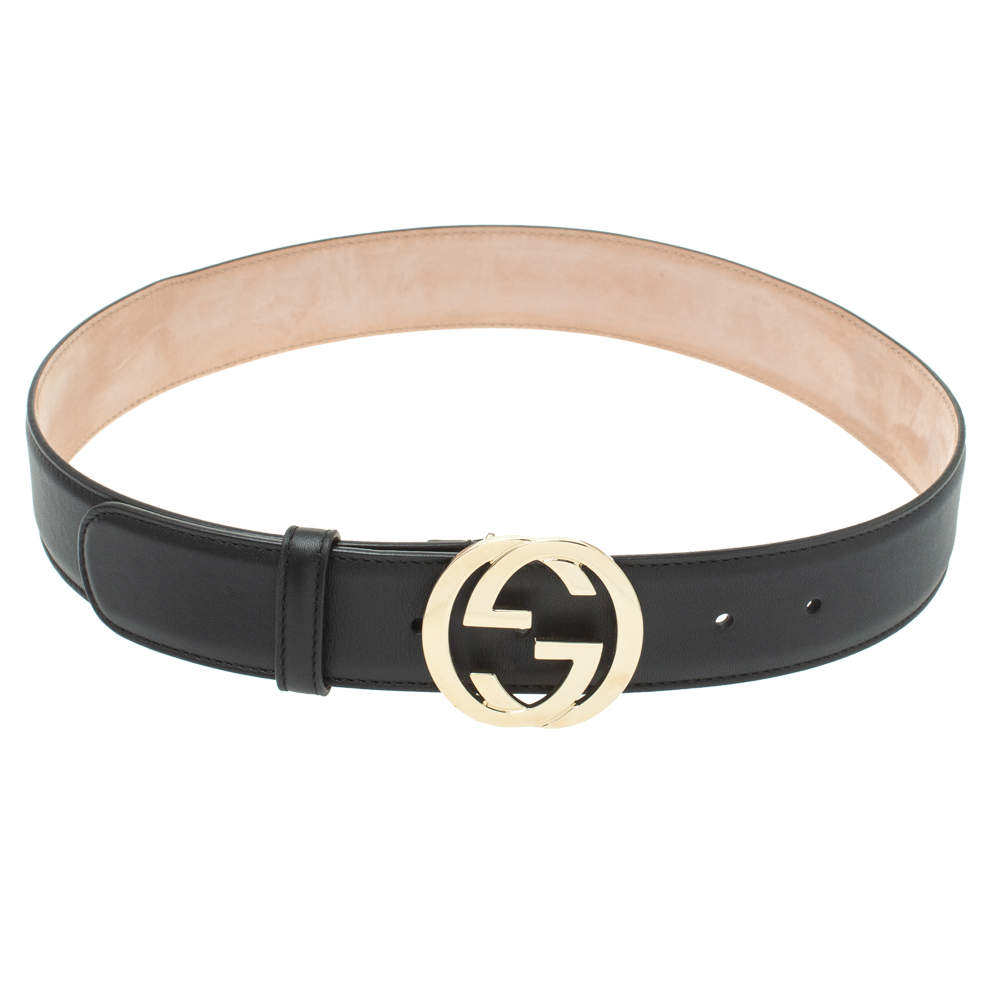 Shop Gucci Belt With Interlocking G Buckle